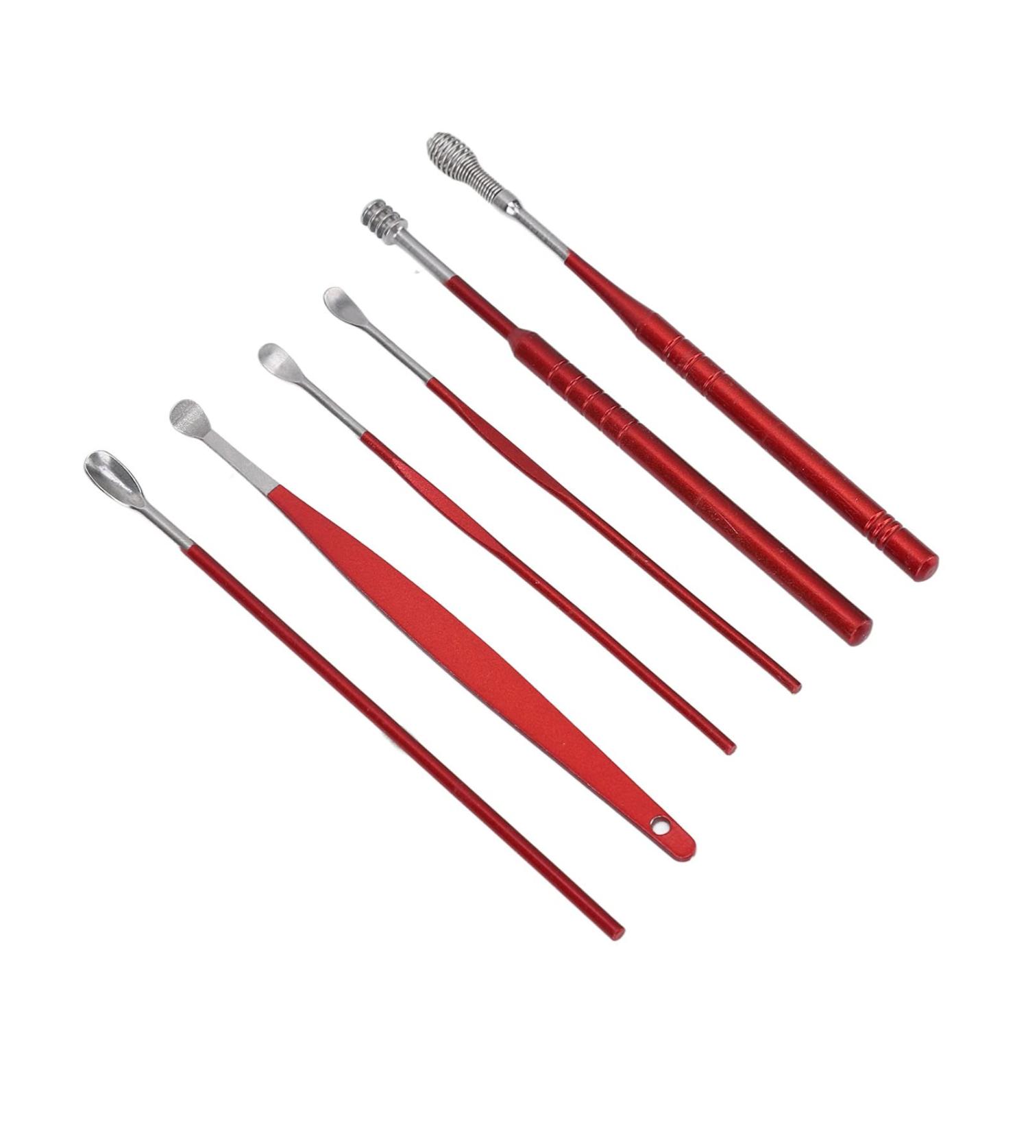 Ergonomic Ear Pick Set | Itch Relief | Anti-Slip | Anti-Deform | 6PCS | Easy to Use for Adults & Children at Home or Beauty Salon - Buy Online on GoSupps.com