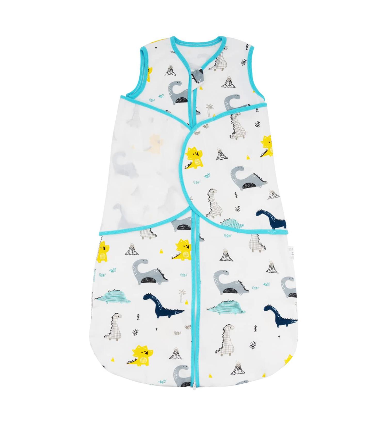 ZIGJOY 100% Cotton Baby Sleeping Bag | Sleeveless Wearable Blanket 1.5 Tog | Dinosaur Print | Newborn 4-8 Months - Buy Online on GoSupps.com