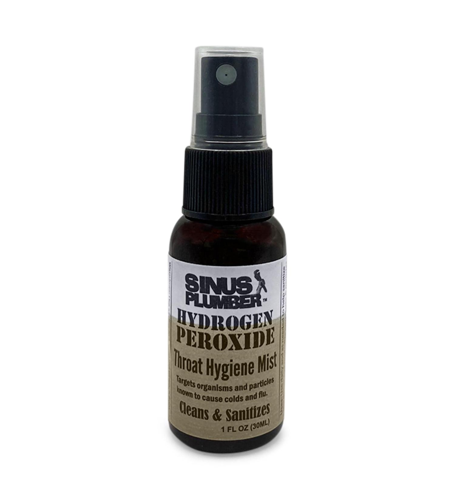 Sinus Plumber Hydrogen Peroxide Sore Throat Spray - Cleans Calms & Protects | Cold & Flu Relief - Fast International Shipping - Buy Online on GoSupps.com
