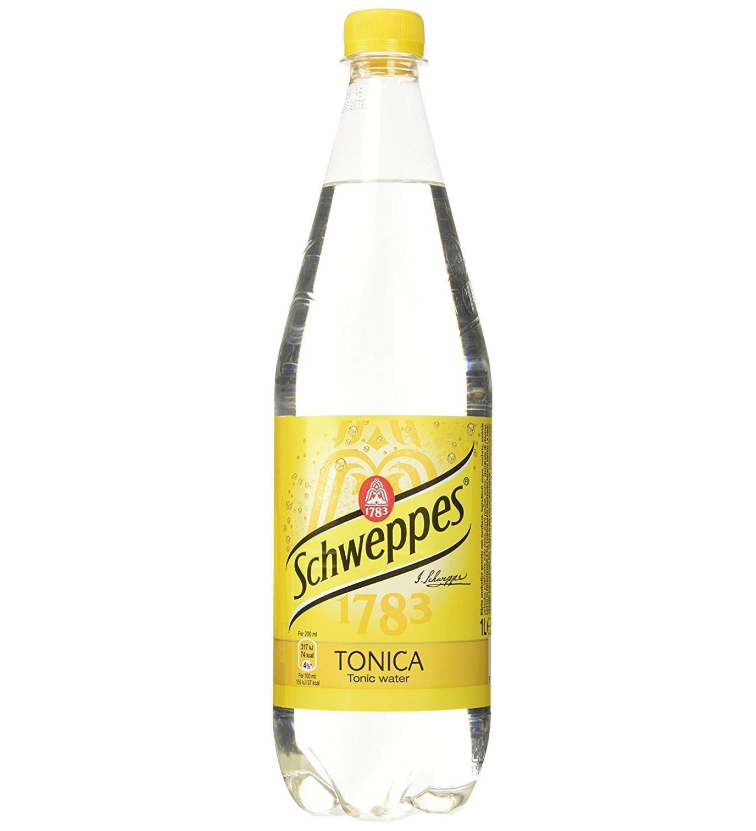 Schweppes Acqua Tonica Bibita Analcolica Gassata - Confezione da 6 x 1 Litro - Buy Online on GoSupps.com