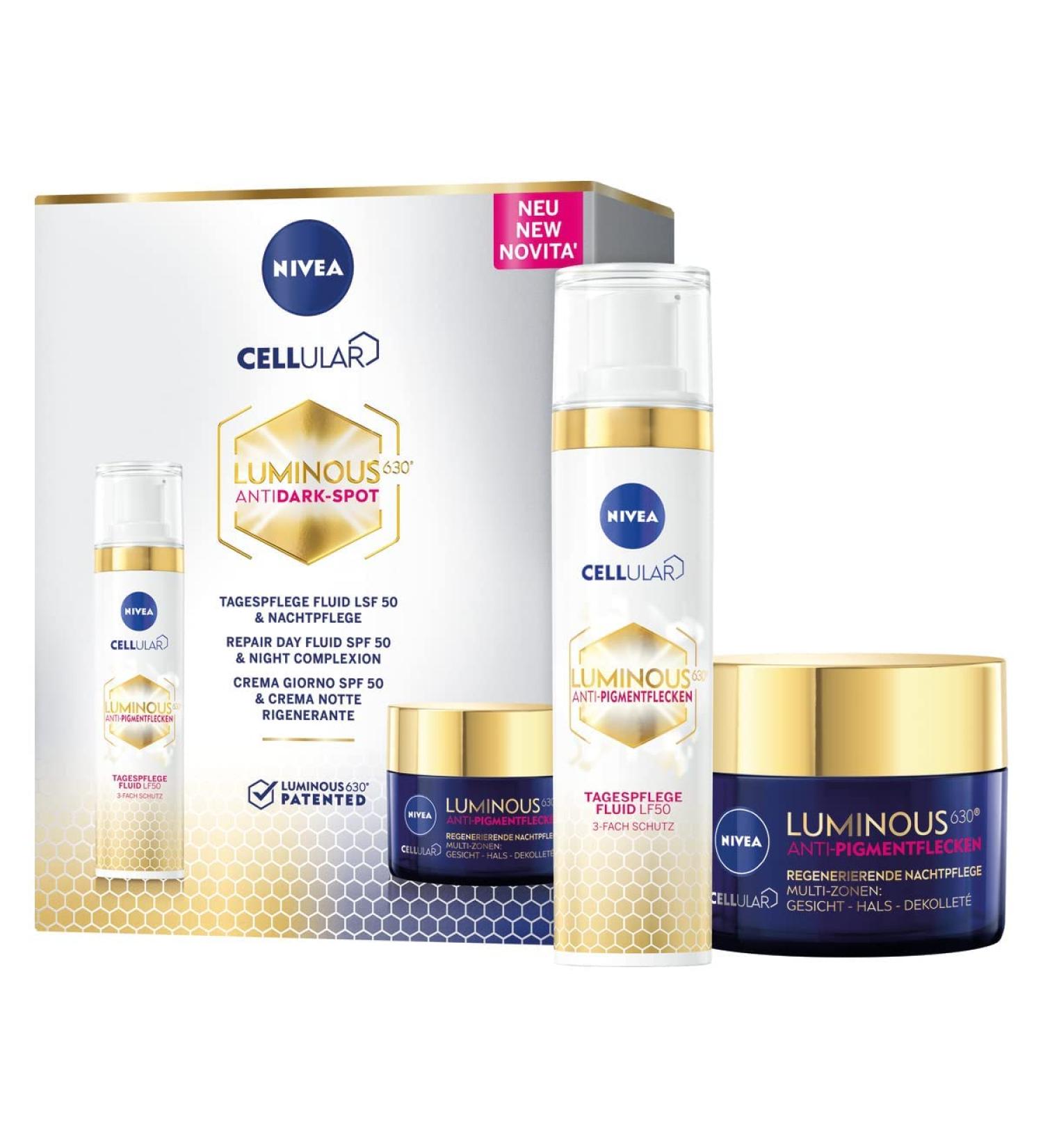 Nivea Cellular Luminous 630 Anti-Pigment Spots Day & Night Set | Anti-Aging Facial Care for Ripe Skin - International Shipping Available - Buy Online on GoSupps.com