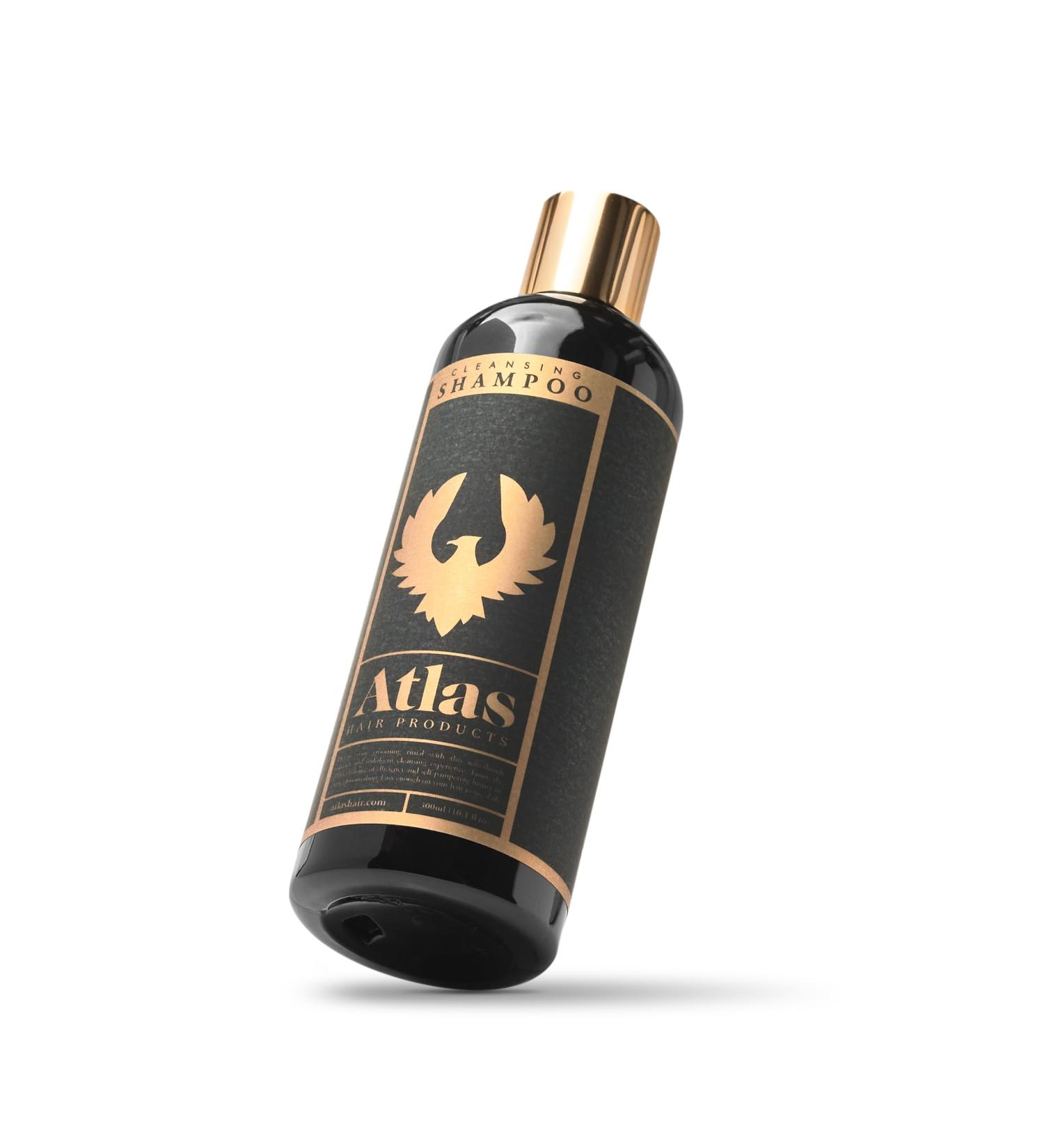 Atlas Daily Cleansing Shampoo for Men - Deeply Hydrating Nourishing for All Hair Types Build-Up Removal & Strengthening - 10.1 fl oz (300 ml - Buy Online on GoSupps.com