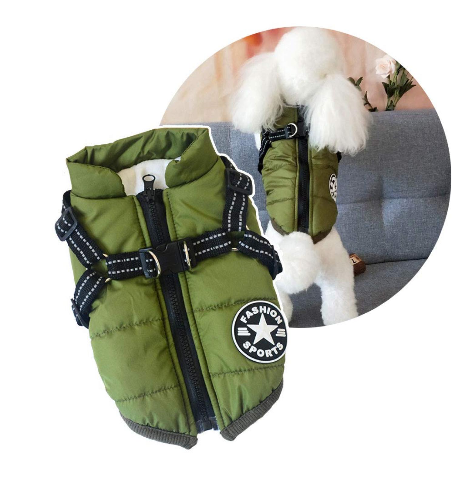 Oncpcare Dog Coat with Bowls - Warm Winter Jacket for Small Dogs Cats & Puppies - XXL Green - Buy Online on GoSupps.com