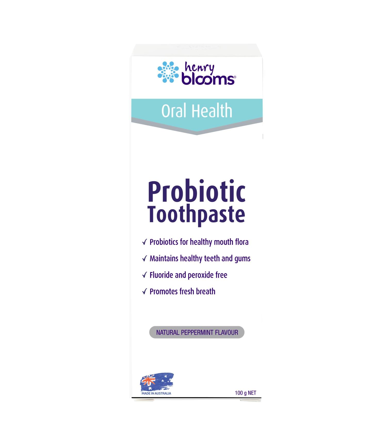 Probiotic Peppermint Toothpaste 100g | Eco-Friendly Dental Care for Healthy Smiles - Buy Online on GoSupps.com