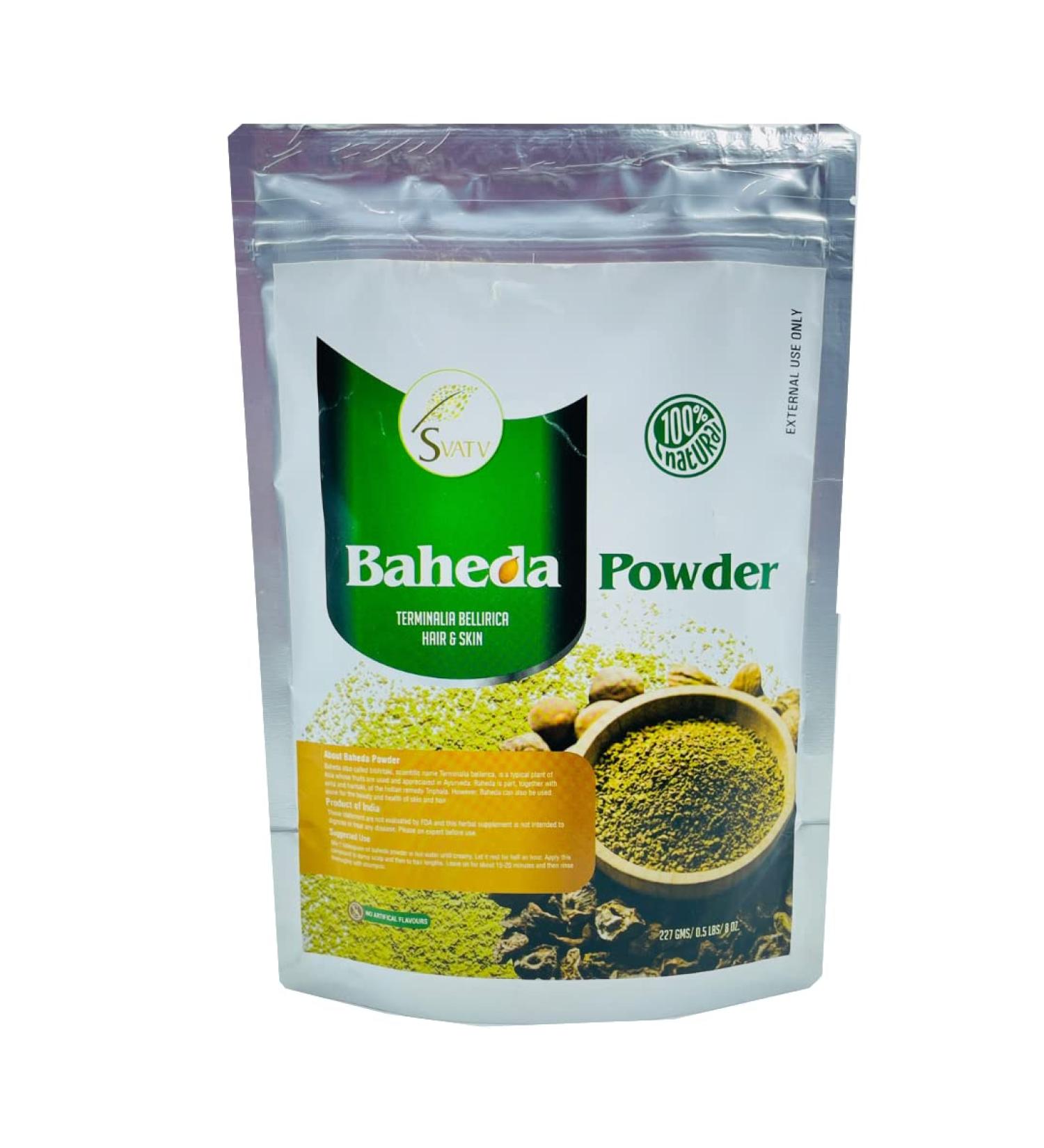 SVATV Baheda Powder 227g | Bibhitaki for Hair Growth & Skin Care | Detox & Rejuvenation - Buy Online on GoSupps.com