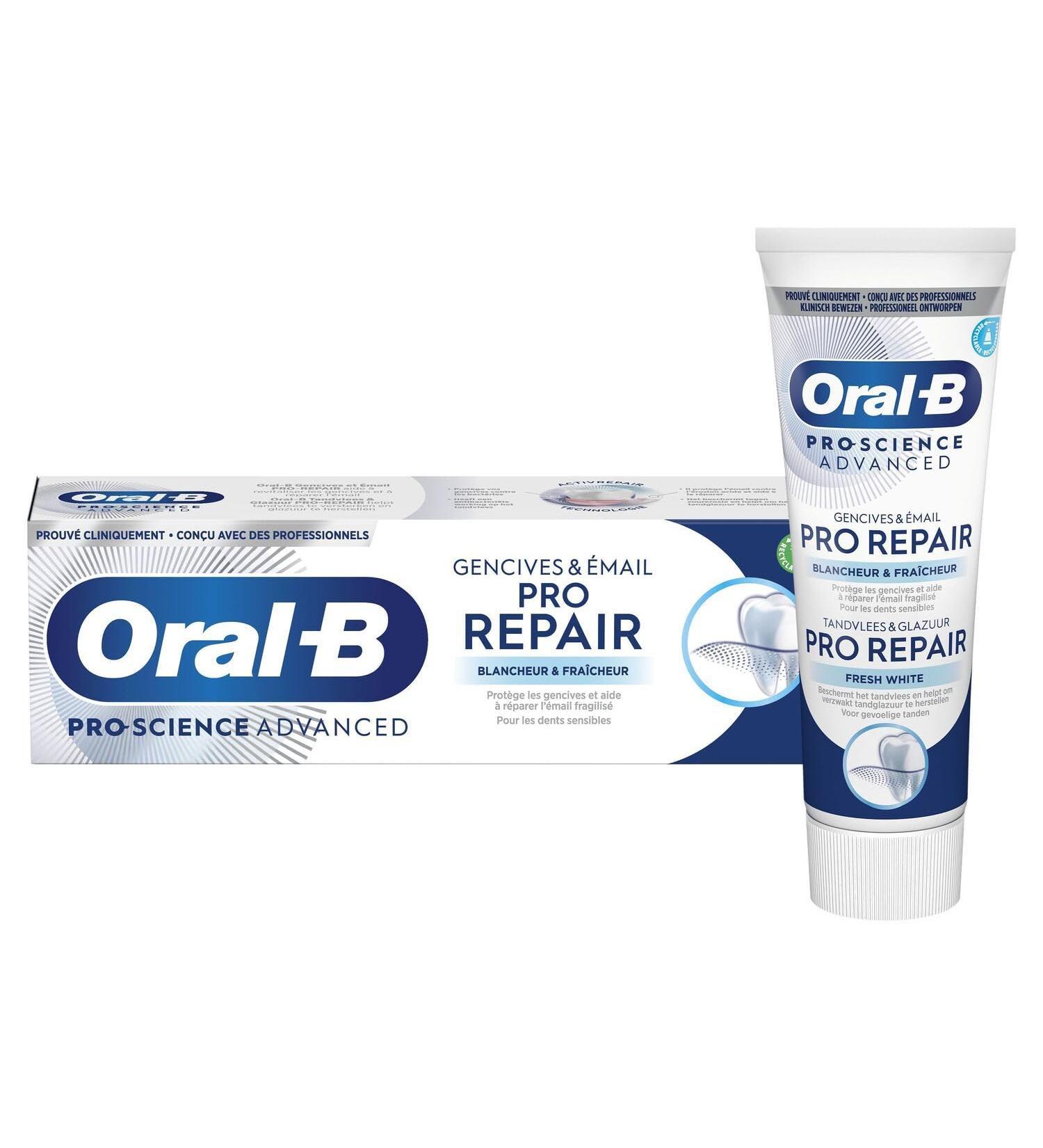 Oral-B Pro-Science Advanced Pro-Repair Toothpaste Enamel & Gum Whitening 75 ml - Buy Online on GoSupps.com