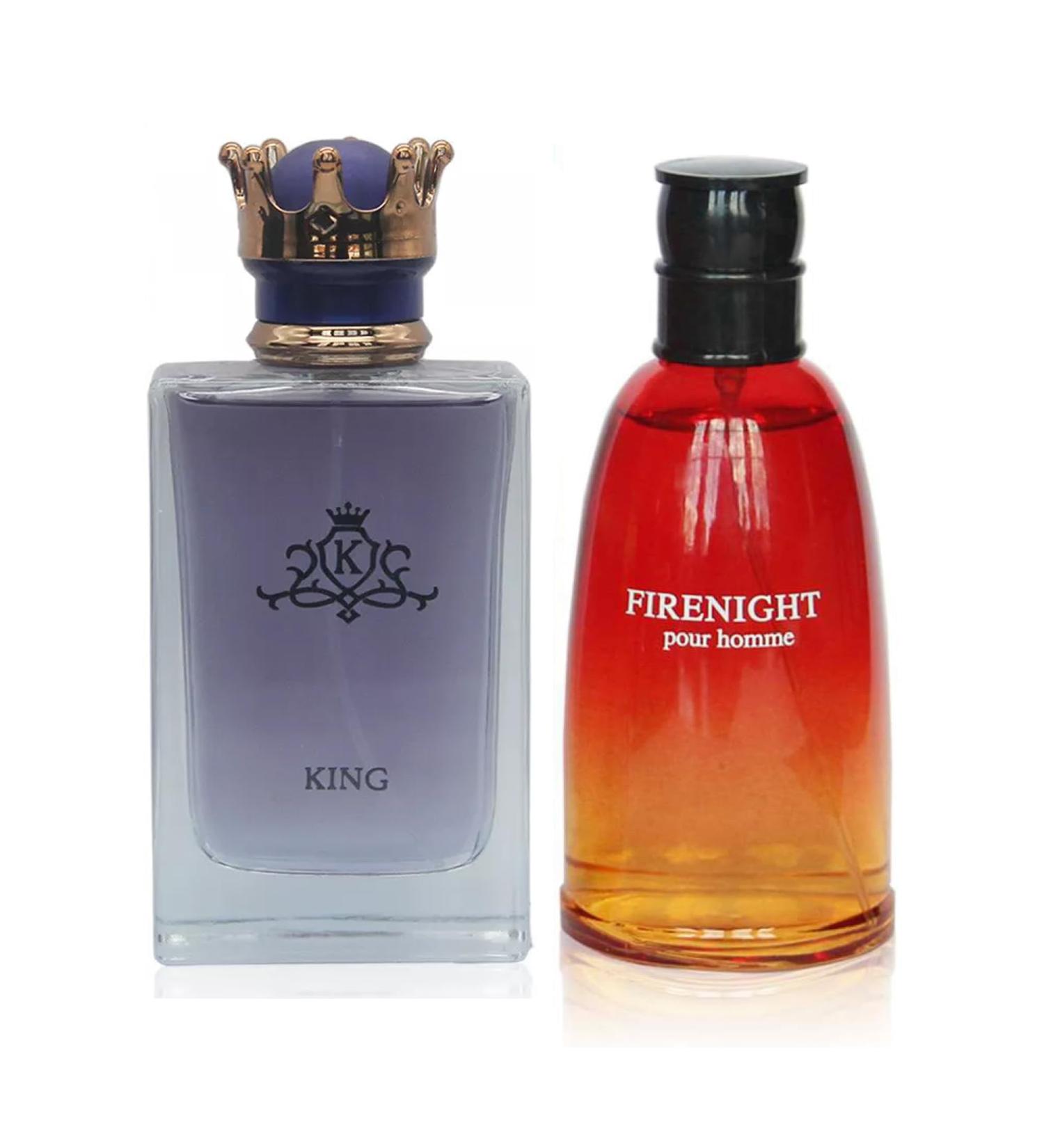 King&Fire Night Men Cologne Set Eau De Parfum Spray For Men Fruity Notes Enriched By A Strong Woody Based Fragance Ideal for Day Wear - 3.4 Fl Oz - Buy Online on GoSupps.com