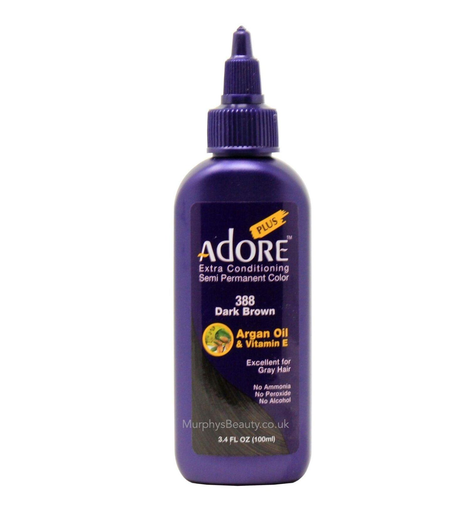 Adore Plus Extra Conditioning Semi Permanent Color 388 Dark Brown 3.4 oz
