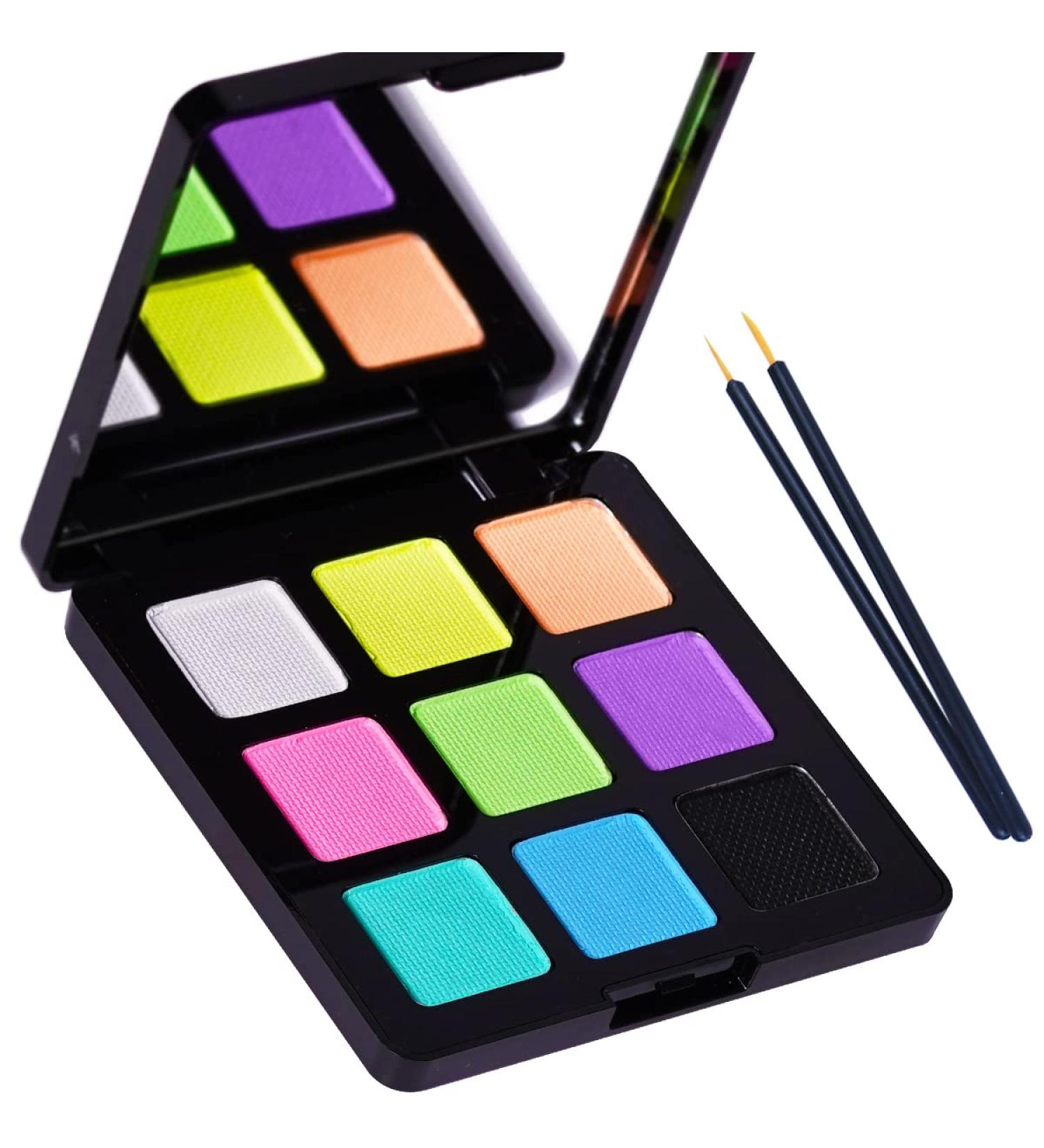 Bowitzki 9-Color Water-Activated Eyeliner Hydra Liner - Retro Makeup Pastel UV Glow Neon Face & Body Paint - Buy Online on GoSupps.com