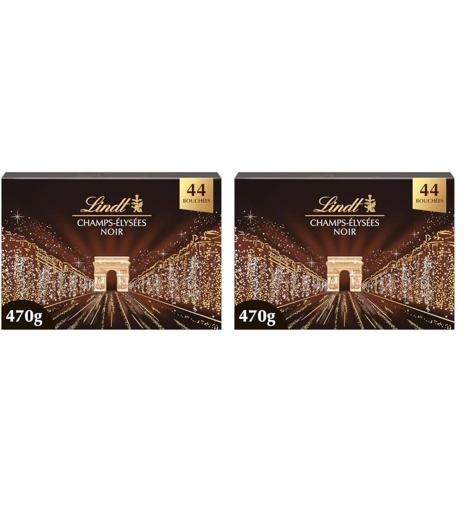 Lindt - Bo te CHAMPS- LYS ES Noir - Assortiment de Chocolats Noirs - Pralin s Croustillants et Onctueux - Id al pour No l 470g (Lot de 2) - Buy Online on GoSupps.com