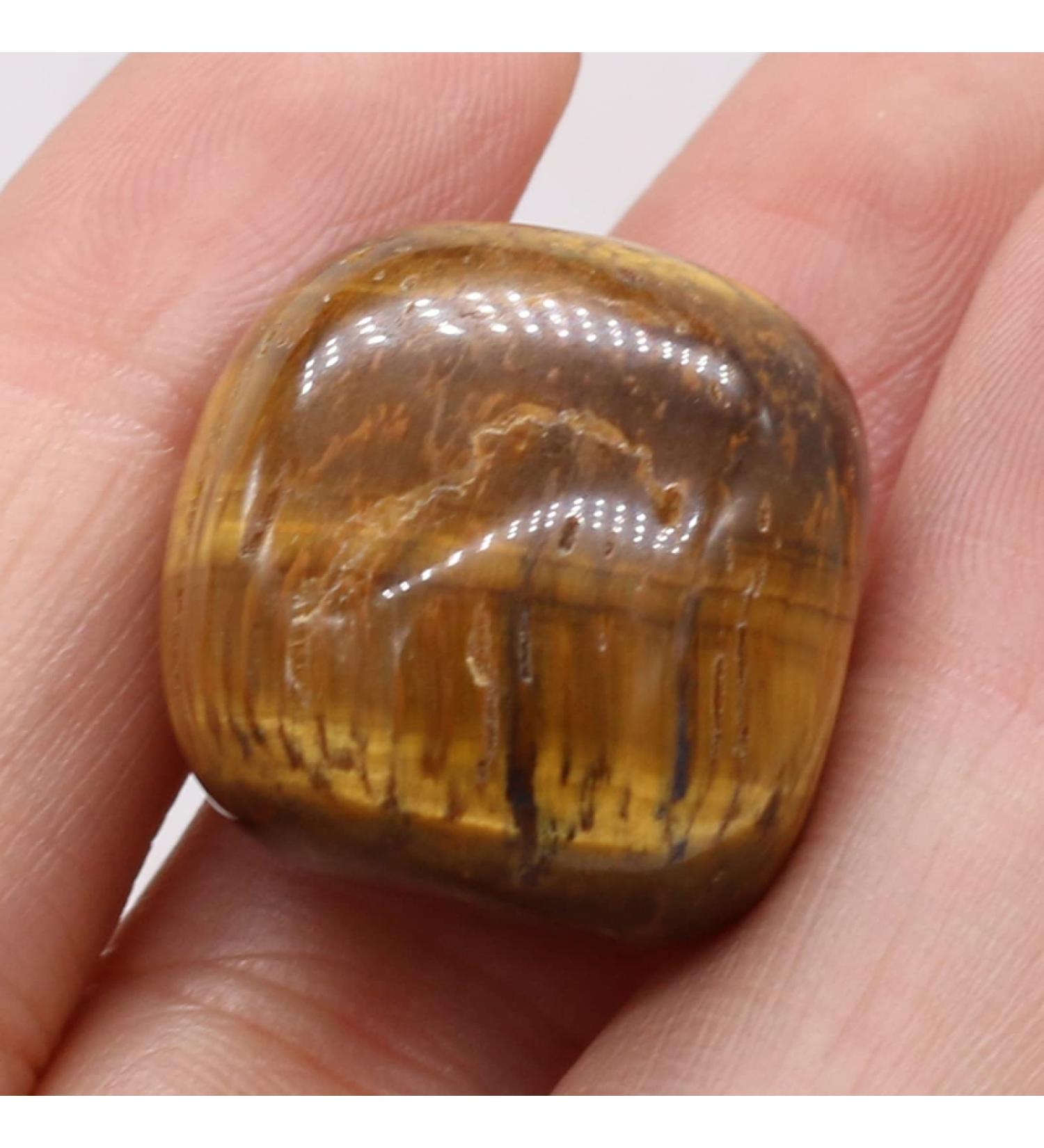 Buy Irregular Natural Tiger Eye Stone | Polished Reiki Healing Gemstone 20-30mm for DIY Jewelry & Home Decor - Buy Online on GoSupps.com