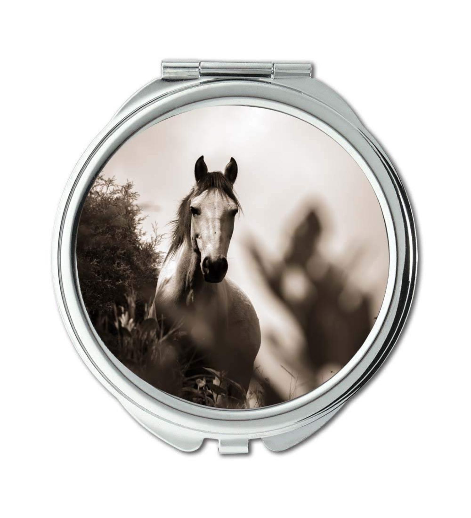 Mirror Compact Mirror animal black and white blurred background pocket mirror portable mirror - Buy Online on GoSupps.com
