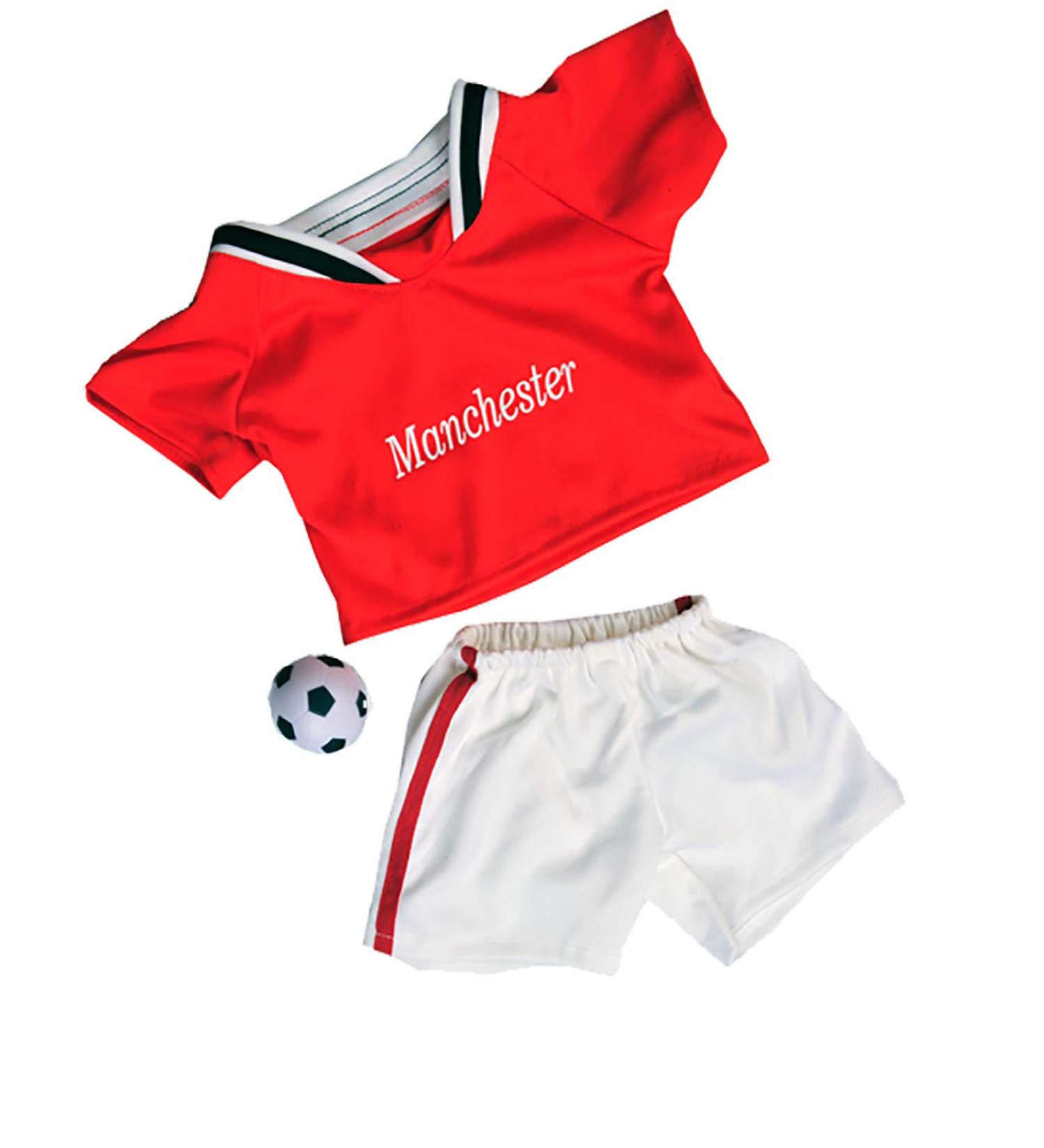 Manchester Soccer Outfit Teddy Bear Outfit (8")