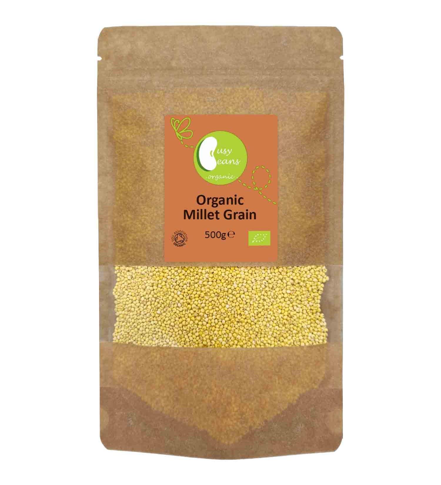 Certified Organic Millet Grain (500g) by Busy Beans Organic - Buy Online on GoSupps.com