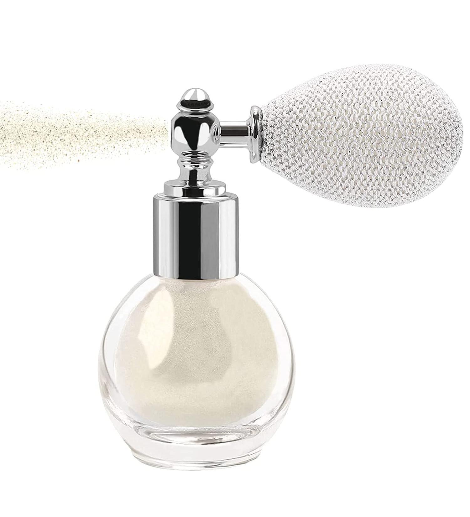 MAEPEOR Glitter Highlighter Powder Spray - 5 Colors High Gloss Shimmer Sparkle Makeup for Face, Body & Hair (01 Pearl White) - Buy Online on GoSupps.com