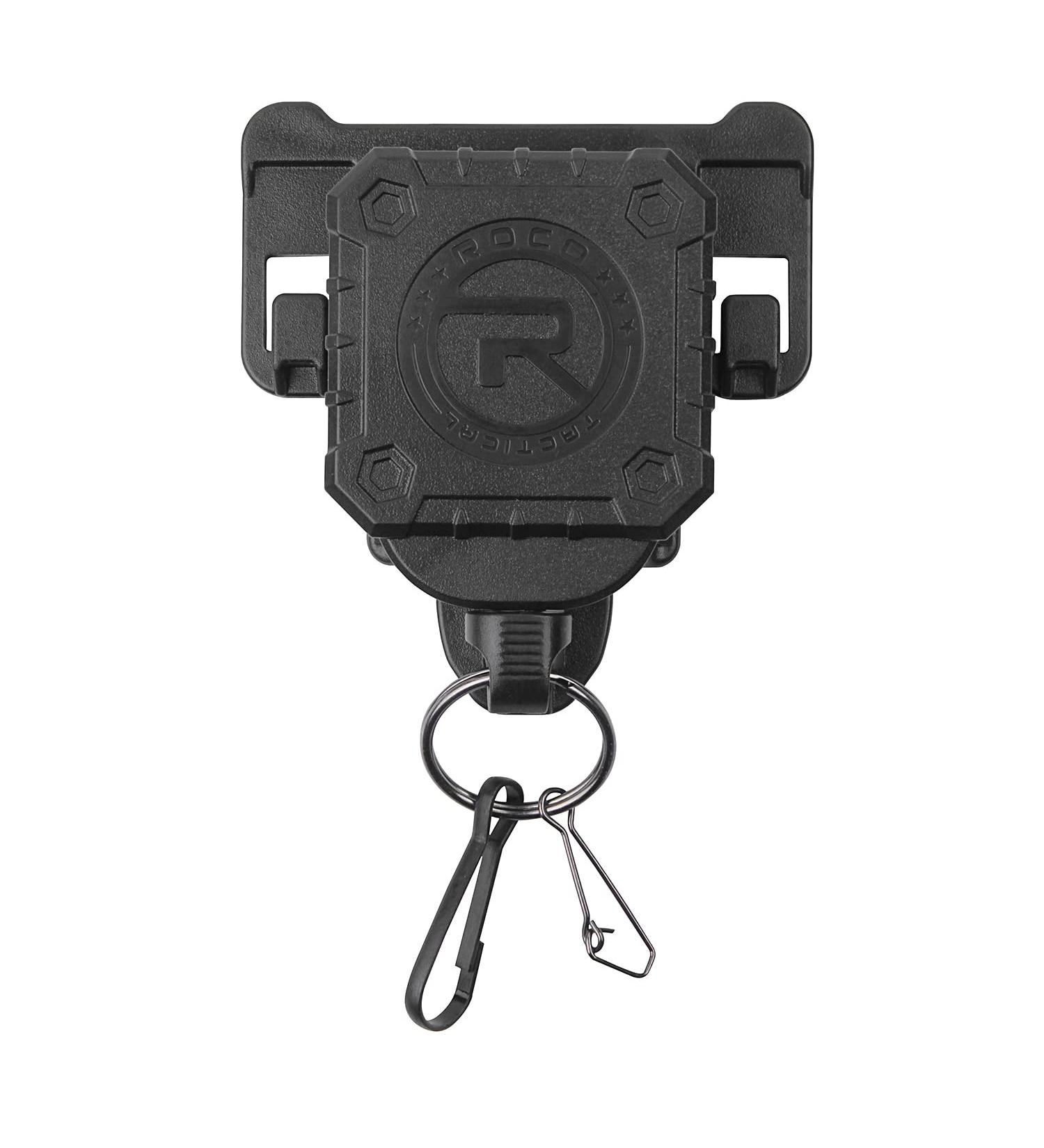 ROCOTACTICAL Military Gear Retractor | Molle Tactical Tether with Belt Loop & Clip | Black | 1 Piece - Buy Online on GoSupps.com