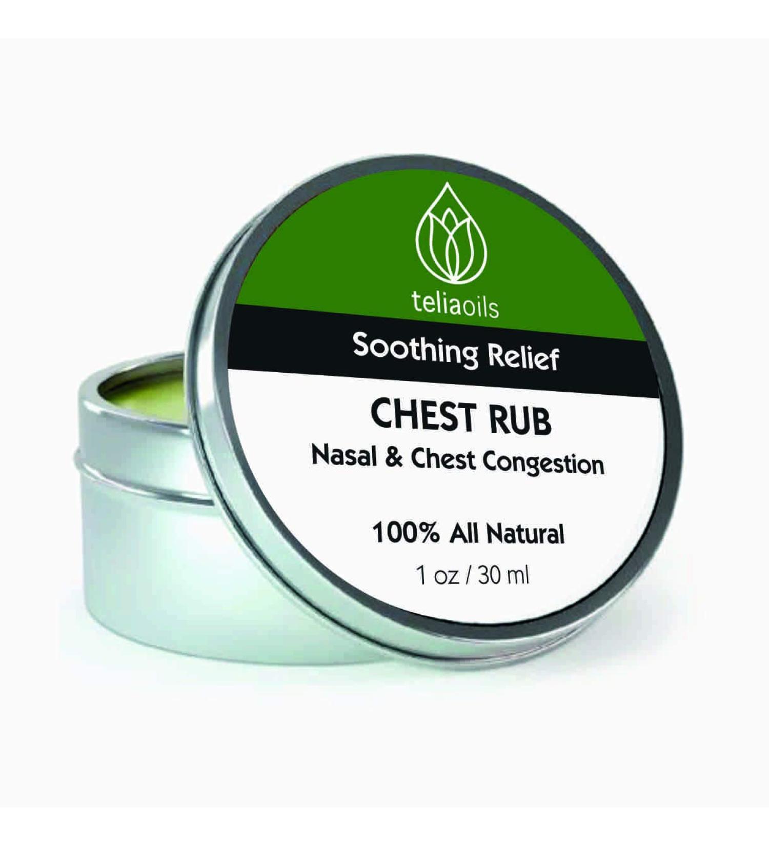 Chest Rub Salve For Cold & seasonal discomforts - Natural & Soothing Cough Suppressant Nasal Decongestant Ointment Congestion Relief - Beeswax & Echinacea Cream For Chronic Dry Cough - 30ml