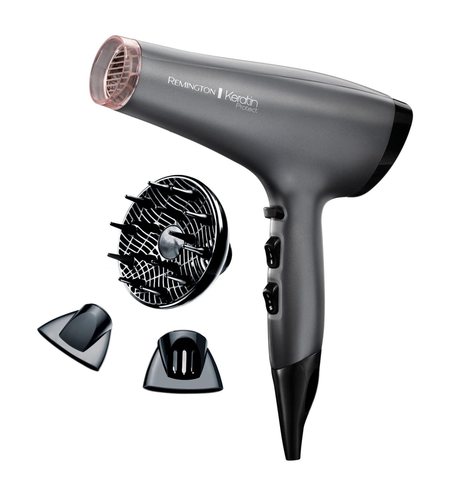 Remington Keratin Protect Ionic Hair Dryer with Keratin & Almond Oil - 2 Concentrators + Diffuser | 2200W AC8008 - Buy Online on GoSupps.com