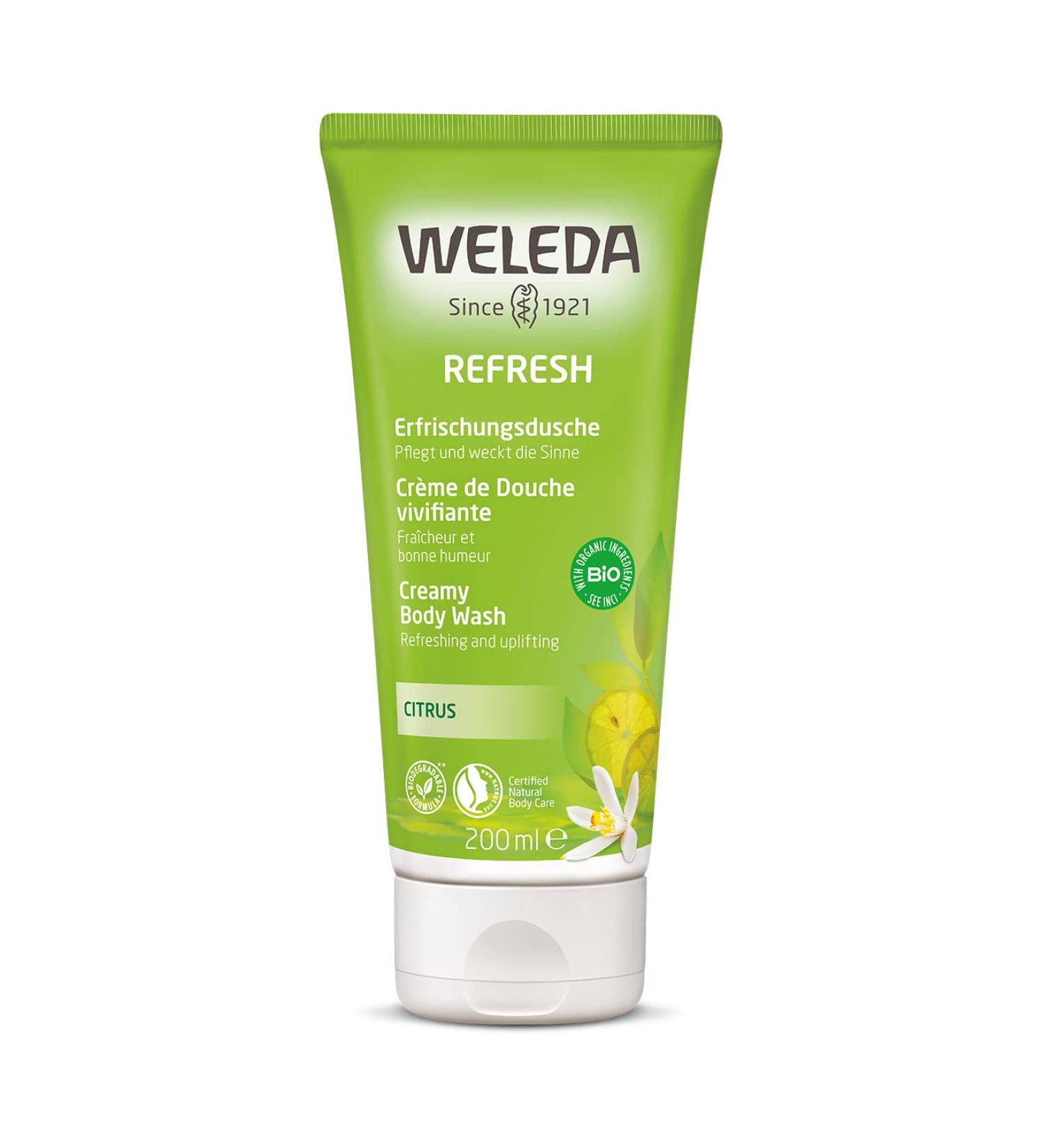 Weleda Citrus Creamy Body Wash 7.2 oz - Natural Hydrating Cleanser - Buy Online on GoSupps.com