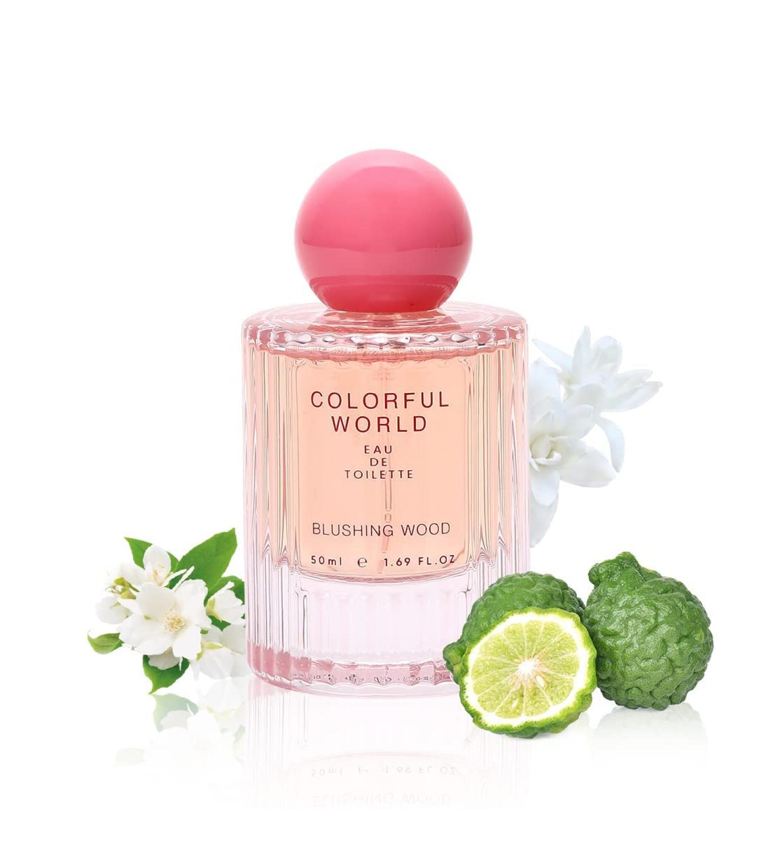 MINISOO Perfume for Women EDT Luxury Perfume with Long Lasting Fragrance for Everyday Wear Floral and Fruity Fresh Scent Colorful World Serie (Blushing Wood) 50ML - Buy Online on GoSupps.com