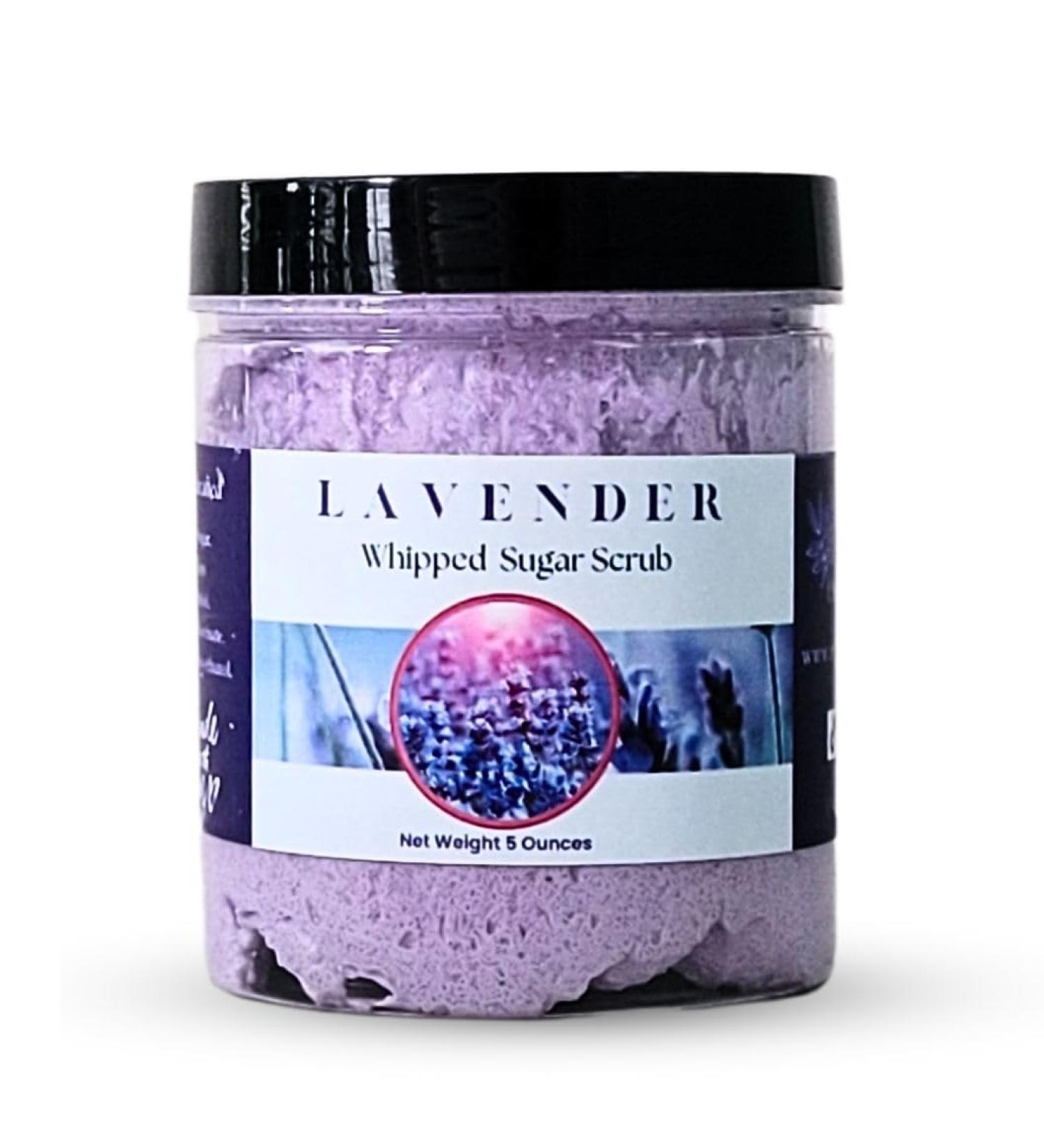 Lavender Whipped Sugar Scrub Soap 5 oz - Luxurious Exfoliating Body Care for Radiant Skin | Shop Internationally - Buy Online on GoSupps.com
