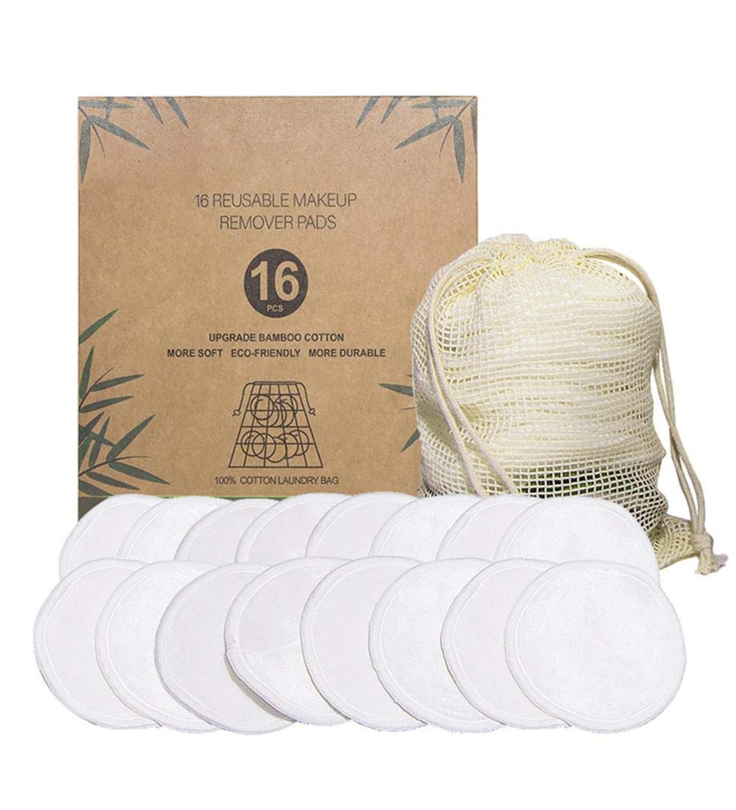 Iwinna 16 Pack Reusable Bamboo Makeup Remover Pads - 3.15 IncIwinna Washable Soft Cotton Facial Cleansing Pad for Sensitive Skin - Buy Online on GoSupps.com