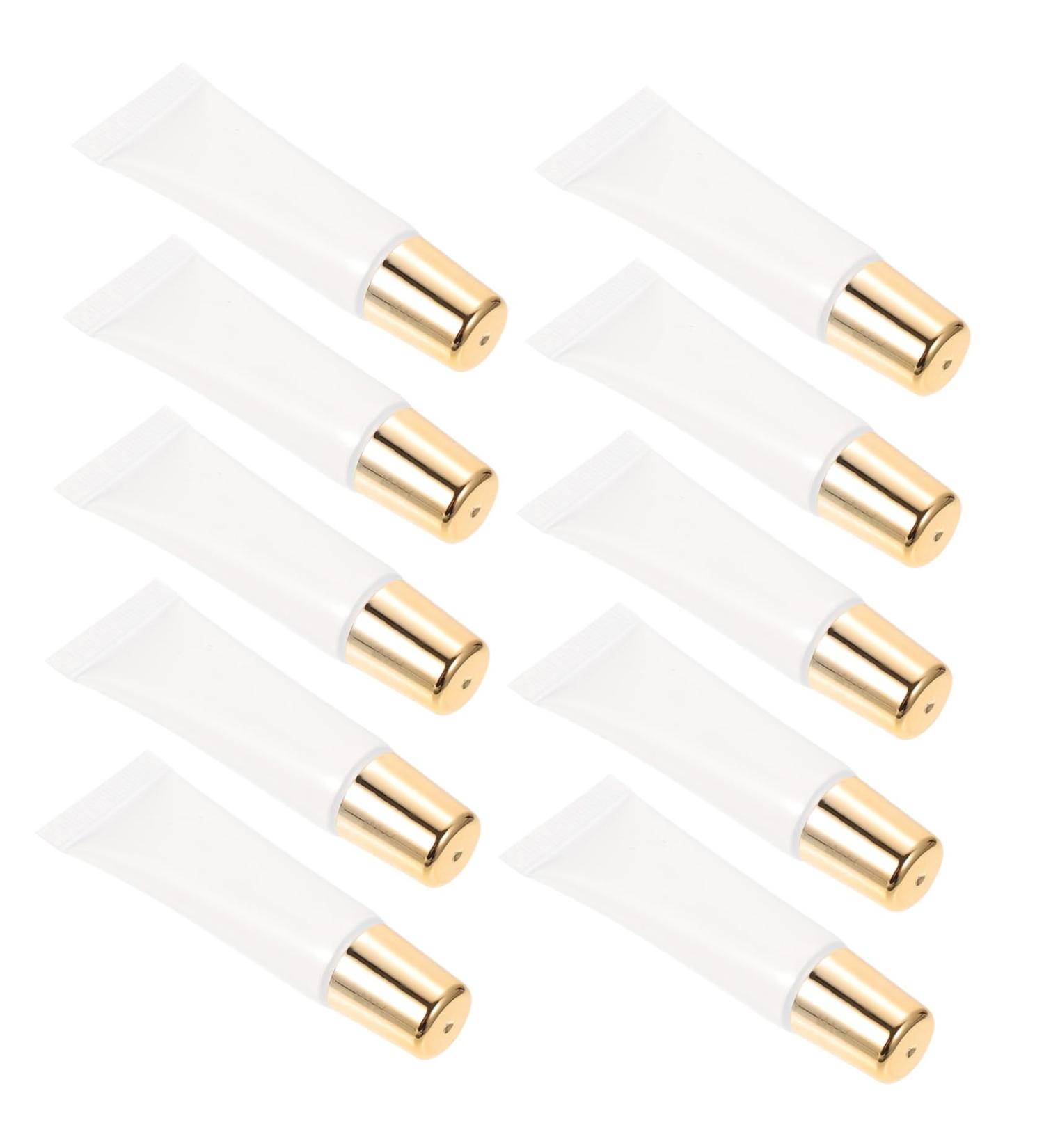 Buy Mikinona 10pcs Empty Lip Glaze Tubes - Glossy 10ml Portable Lip Gloss Vials for Makeup - Perfect for Travel - Buy Online on GoSupps.com