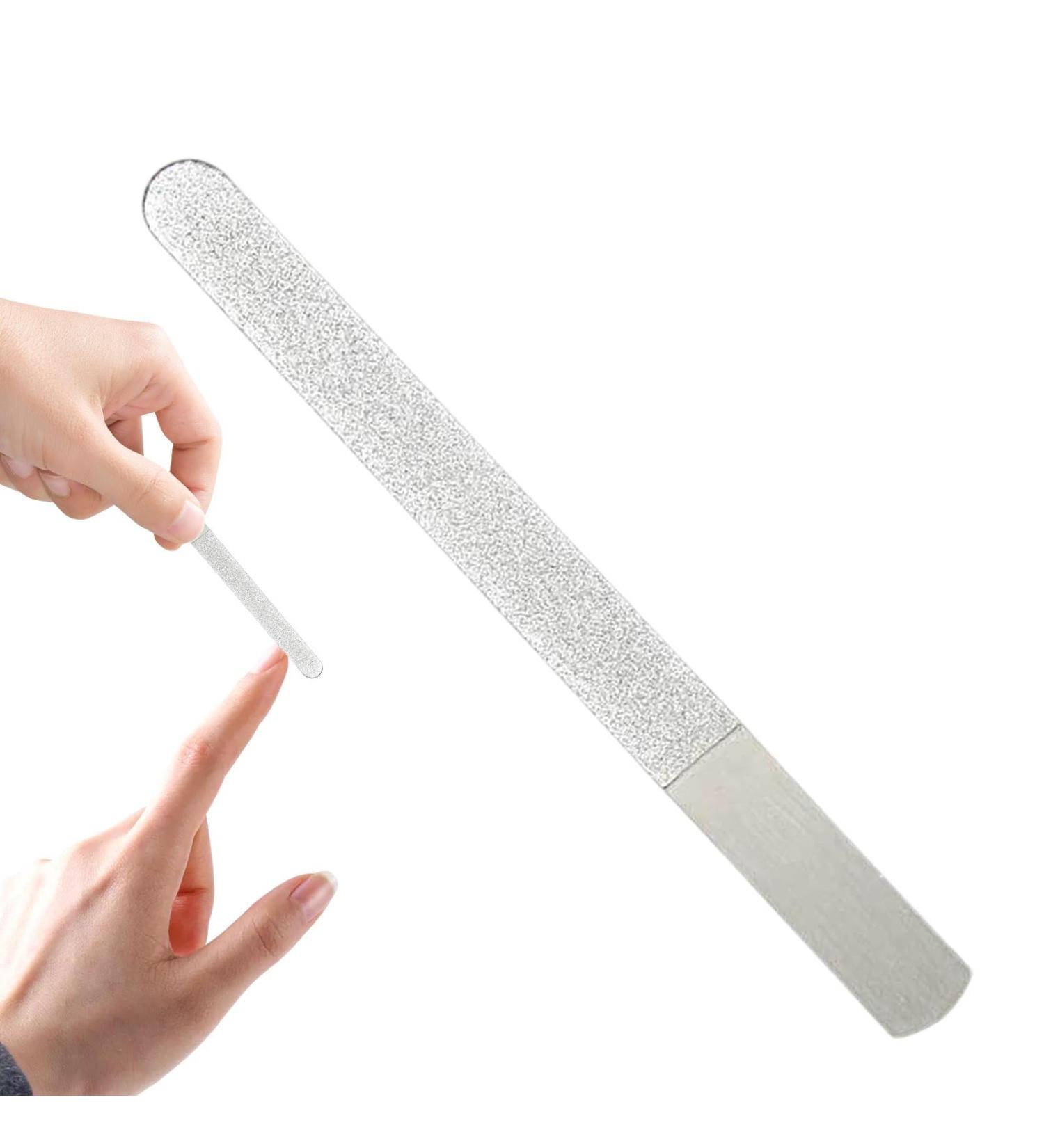 Shichangda Stainless Steel Nail File | Metal Nail File - Toenail File for Natural Nails Pedicure Tool Nail Care for Home Salon or Travel Use A-12 short - Buy Online on GoSupps.com