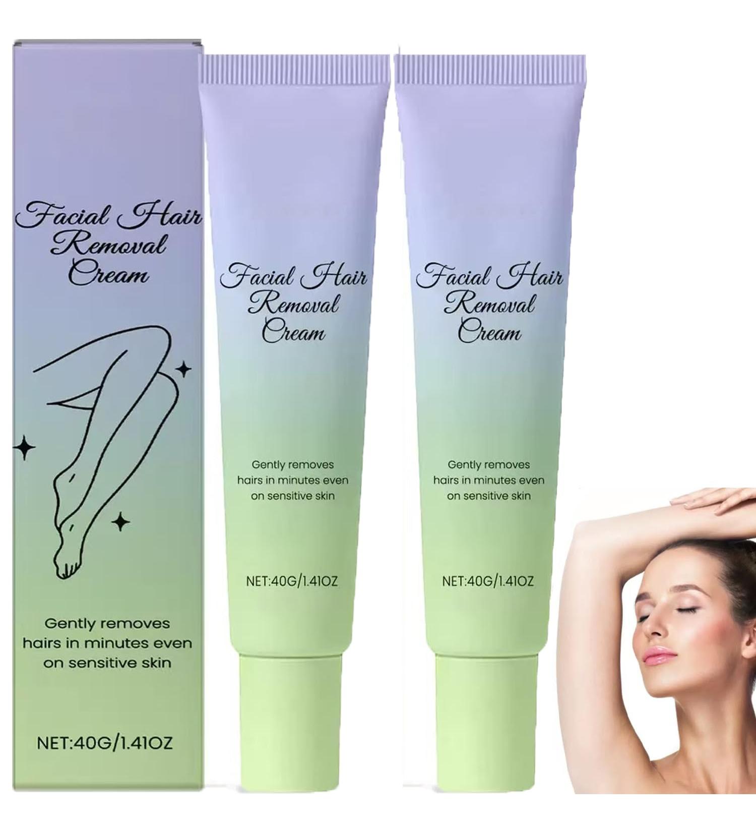  Sgjwyc Pack of 2 facial hair removal creams for women and men gentle and painless hair removal cream moisturizing and nourishing soft and soothing - Buy Online on GoSupps.com