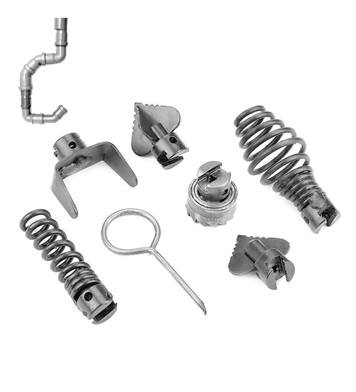 Cutter Drain Cleaning Tool Cutting Head Set Drain Cleaner Tool Steel Pipeline Dredging | Complete Sturdy Practical Cutter Head Drain Cleaner Tool for Bathroom Kitchen Skoulazeo - Buy Online on GoSupps.com