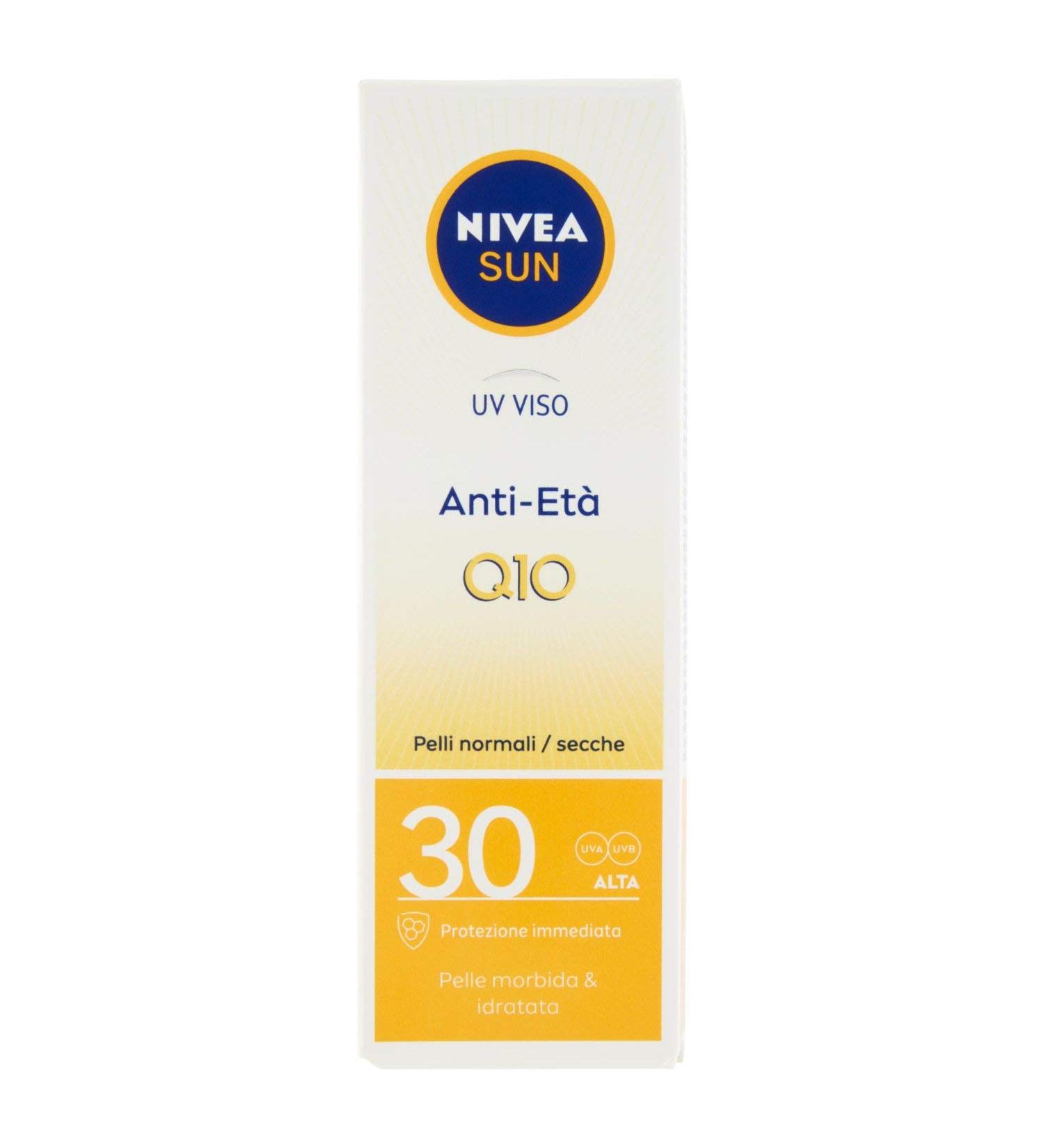 NIVEA Sun UV Face Anti-Aging Sun Cream Q10 30 SPF 50 ml - Buy Online on GoSupps.com