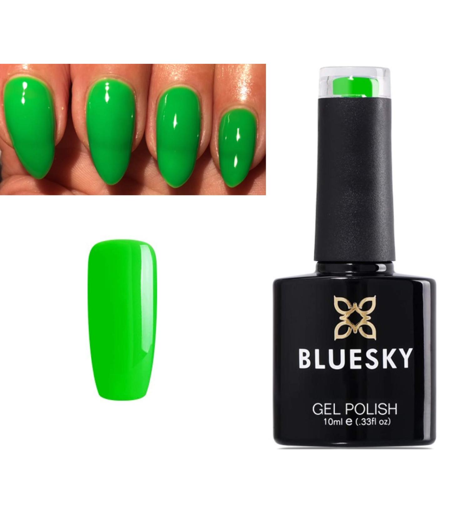 Bluesky Gel Polish GREEN NEON 10 APPLE GREEN Nail UV LED Soak Off 10ml - Buy Online on GoSupps.com