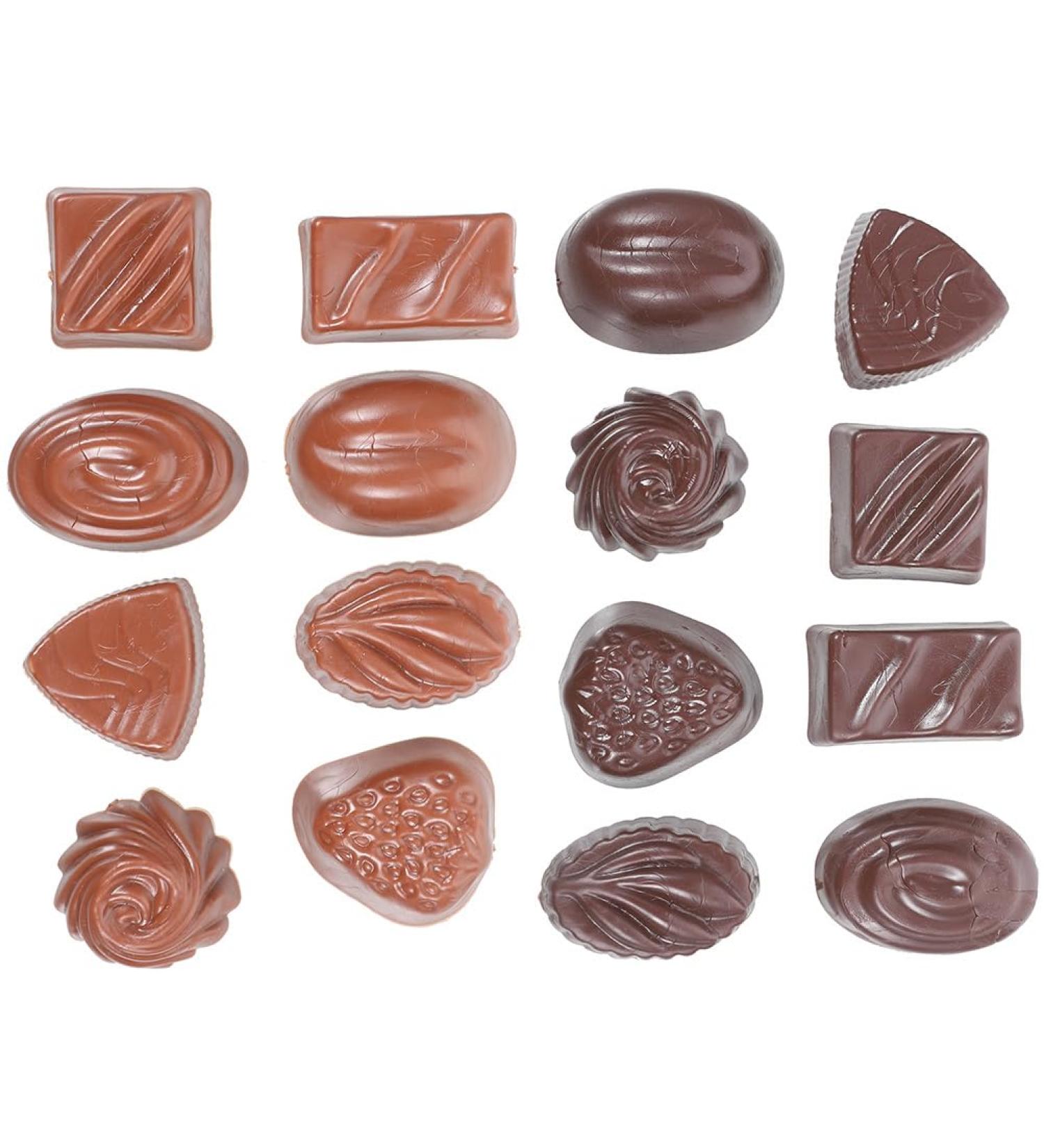 SEWACC Fake Chocolate 16pcs Simulation Chocolate Bulk Cookies Small Chocolate Model Simulated Chocolate Model Desktop 3D Assorted Color 3.9X2.8cm - Buy Online on GoSupps.com