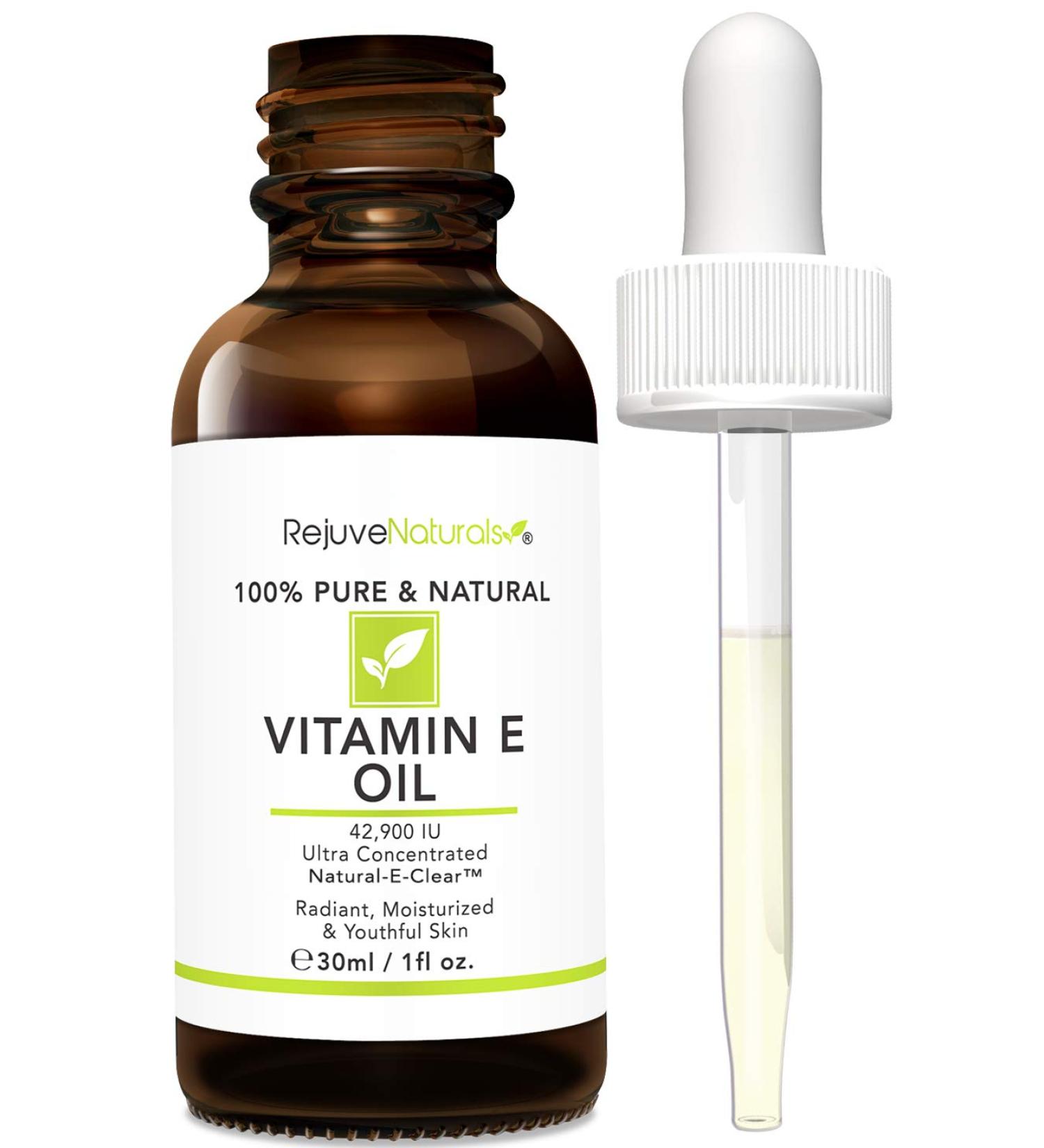 Vitamin E Oil 42900 IU for Scars, Stretch Marks, Dark Spots & Wrinkles - 100% Natural Moisturizer for Youthful Skin - 1 Fl Oz - Buy Online on GoSupps.com