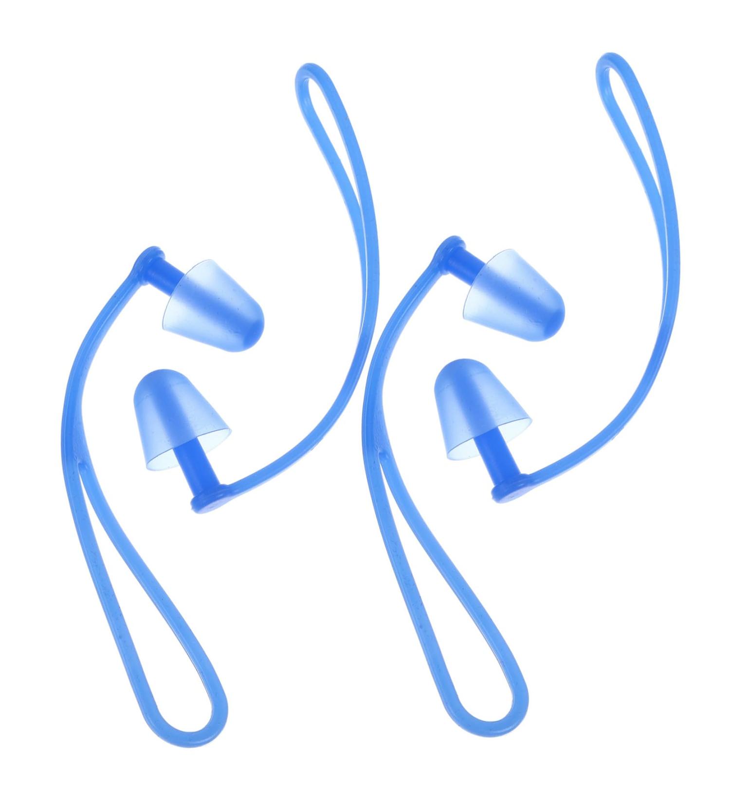 4 Pairs Waterproof Silicone Earplugs for Swimming - Corded Underwater Earplugs | Pack of 1 - Buy Online on GoSupps.com