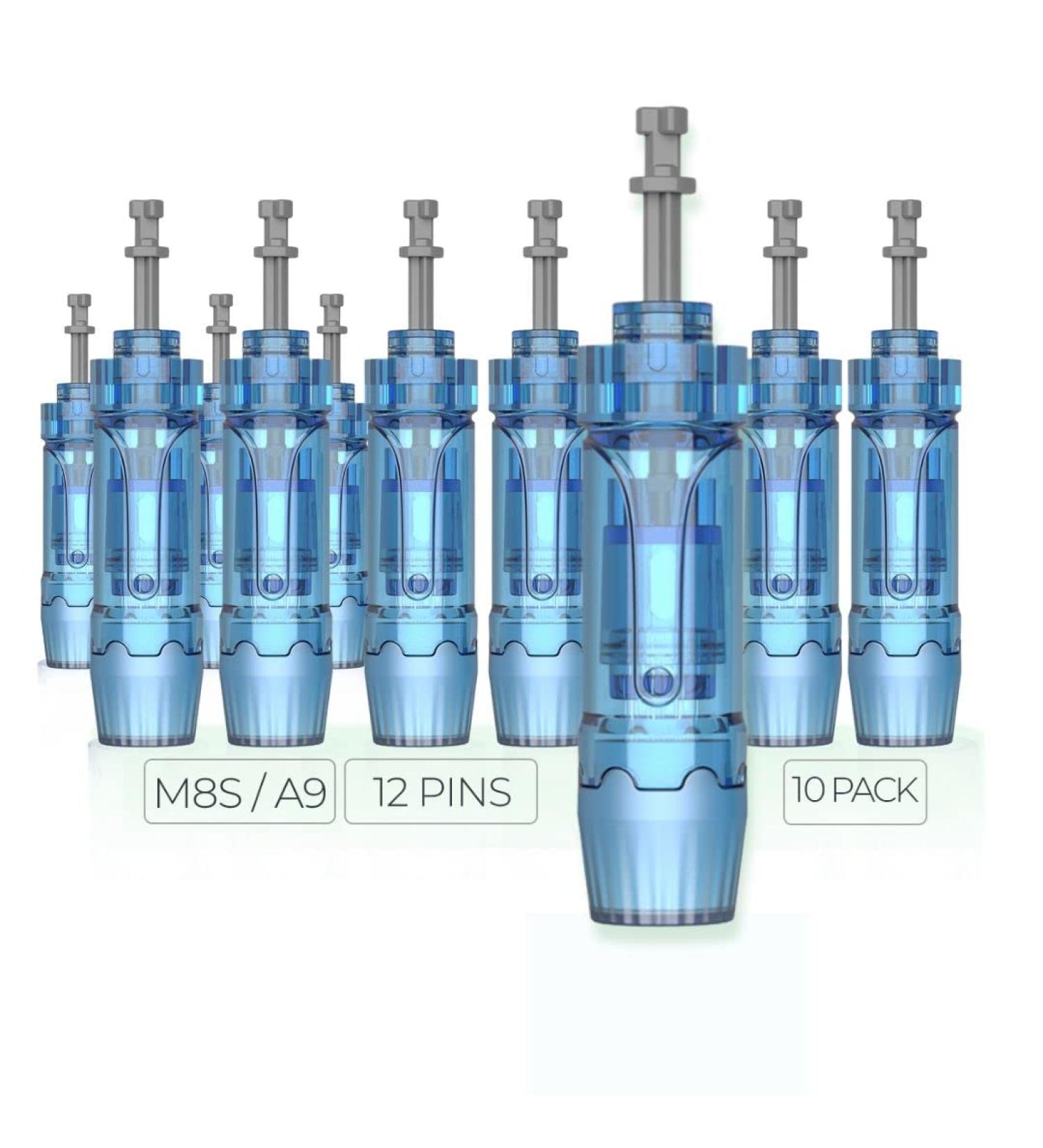 Dr. Pen Ultima M8S / A9 Replacement Cartridges - 10 Pack - 12 Pins (0.25mm) - Disposable Parts - Buy Online on GoSupps.com