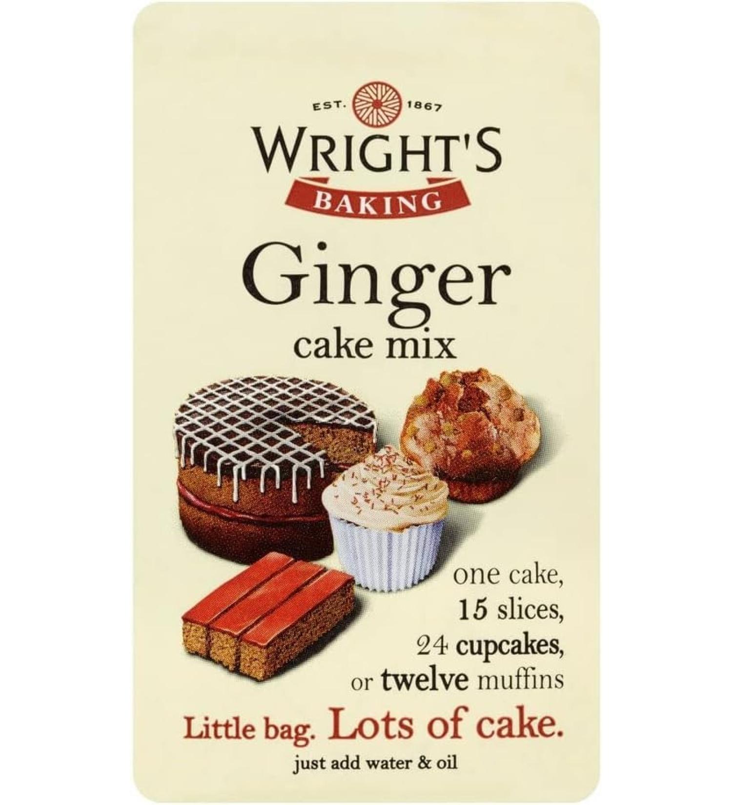 Wright's | Baking Ginger Cake Mix 4X500G (2Kg) | Ginger cake mix with a punchy blend of spices can be used to bake light & moist cakes slices muffins or cupcakes - Buy Online on GoSupps.com