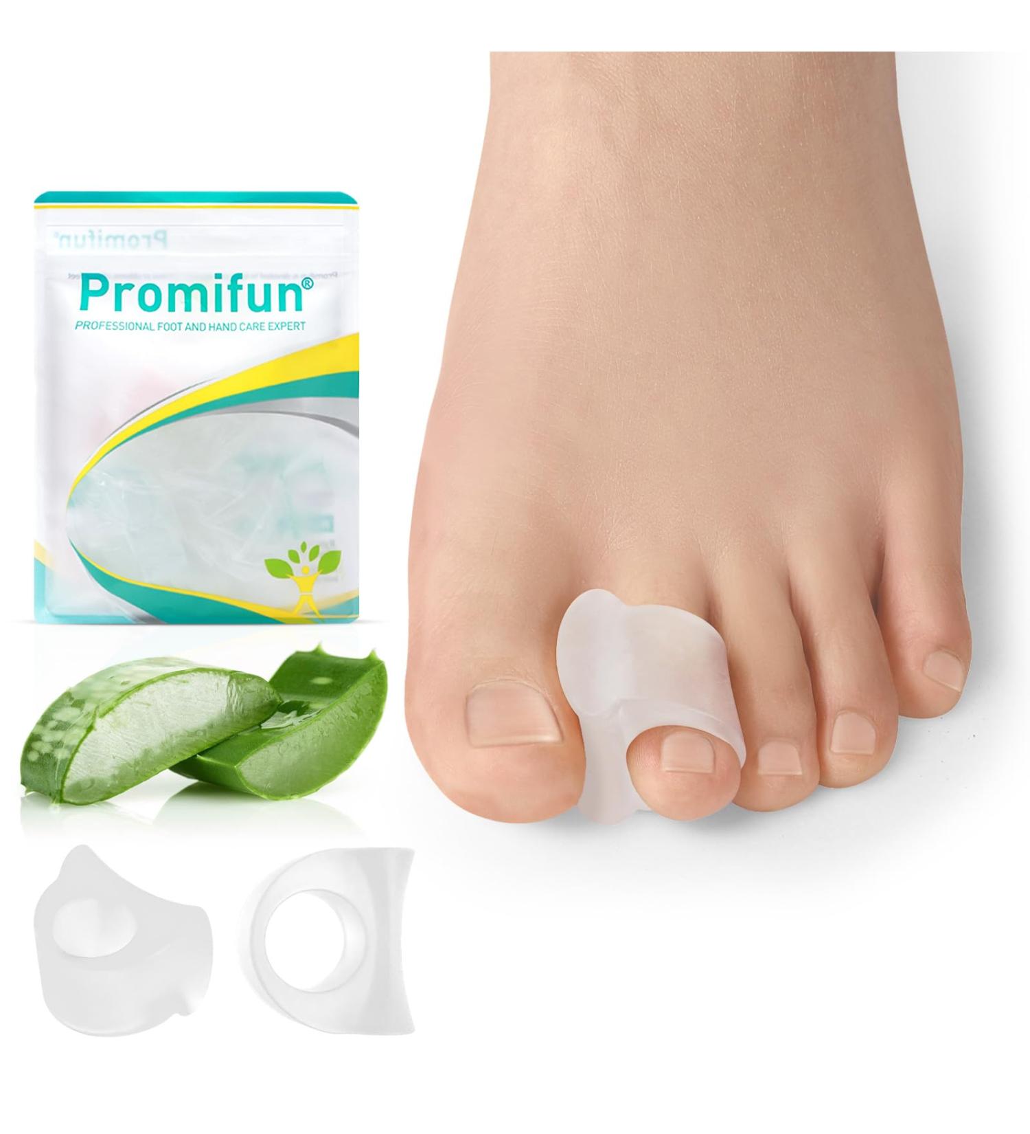 Toe Separators for Overlapping Toes - Aloe Vera Toe Spacers for Hammer Toe Bunion Relief & Big Toe Alignment | 12 Pack Clear (Large - Buy Online on GoSupps.com