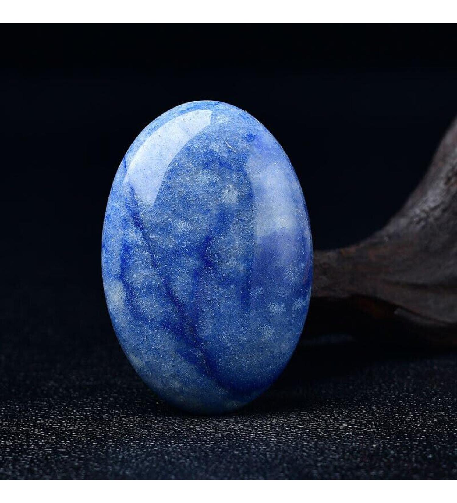ICE Blue Palm Stone Quartz Natural Gemstone Crystal Decoration Crystal Stone US Stock - Buy Online on GoSupps.com
