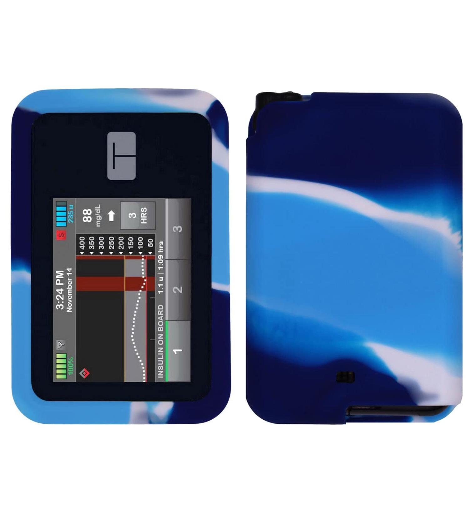 Premium Silicone Case for Tandem Diabetes Care Insulin Pump T:Slim X2 Pump (Mix Colors/Navy Blue)