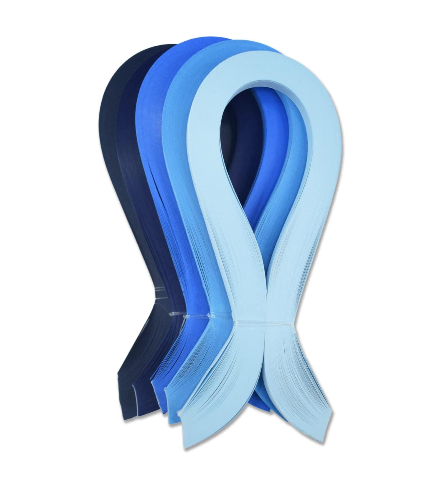 CrafTreat Blue Quilling Paper Strips - 500 Strips 5mm 30cm - for Cards, Gift Bags, Picture Frames - Paper Quilling for Crafting - Buy Online on GoSupps.com