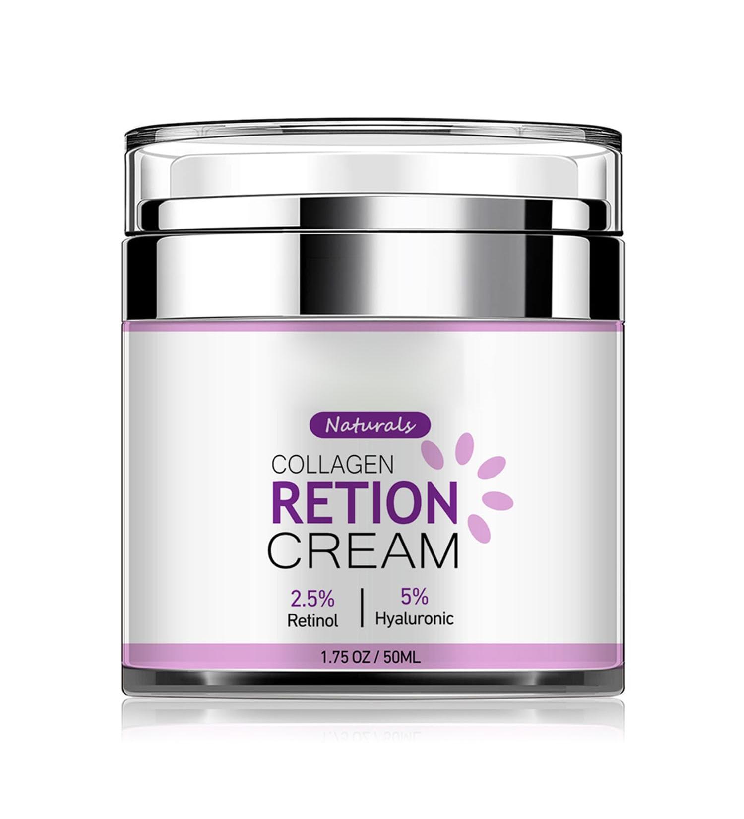 Retinol & Collagen Face Moisturizer - Anti-Wrinkle Firming cream with Hyaluronic Acid Enriched Anti-Aging Treatment for Face and Neck 1.75oz - Buy Online on GoSupps.com