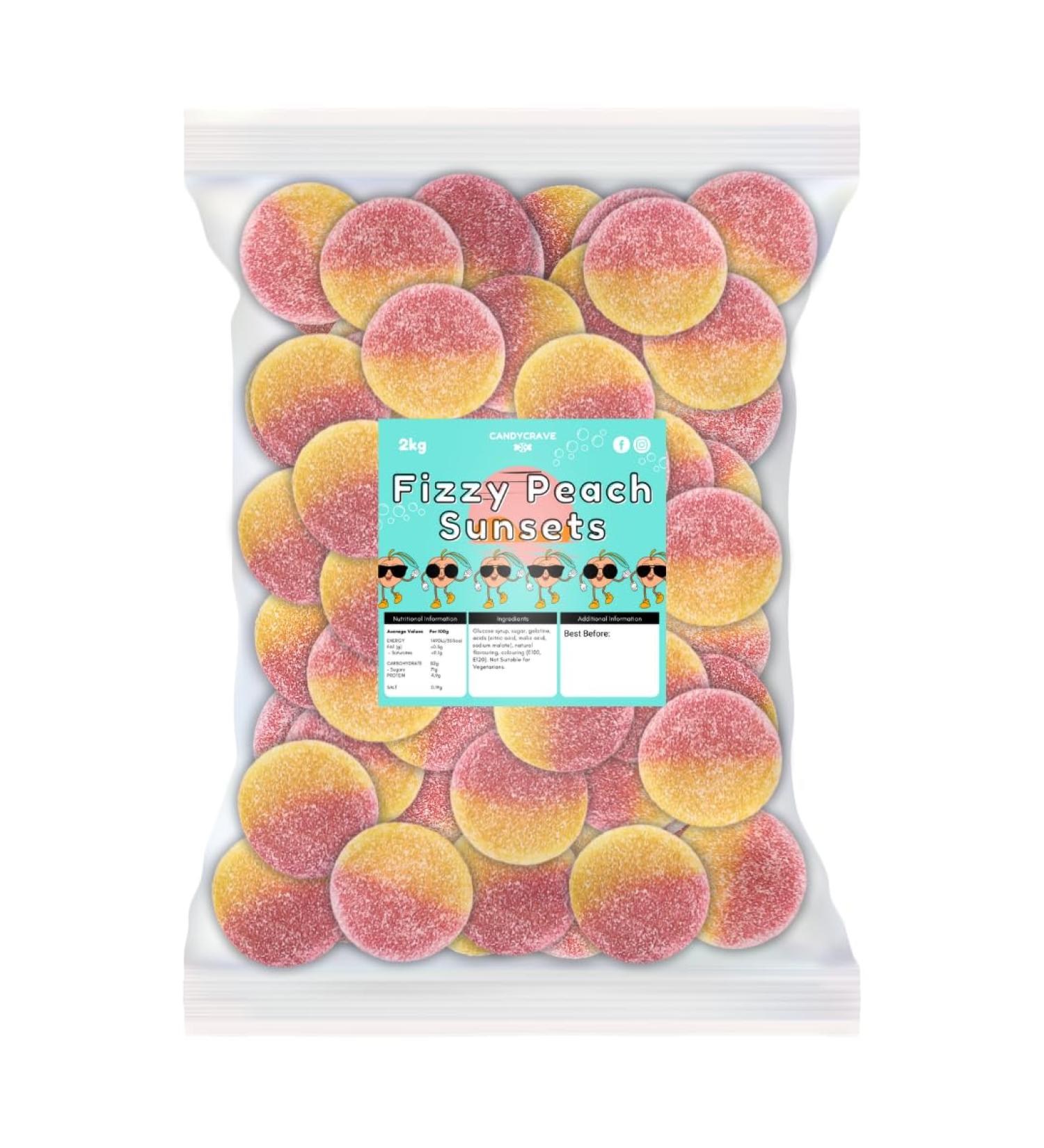Candycrave - Fizzy Peach Sunsets 2kg Bulk Bag - Buy Online on GoSupps.com