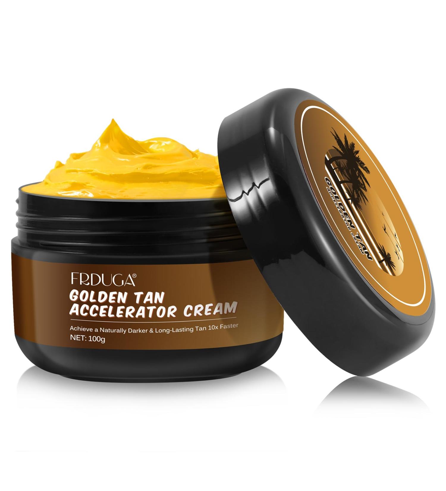 Sunbed Tanning Accelerator Sunbed Cream Effective in Sunbeds & Outdoor Sun Tan Accelerator for Sunbed Achieve a Natural Tan with Natural Ingredients (100g) - Buy Online on GoSupps.com