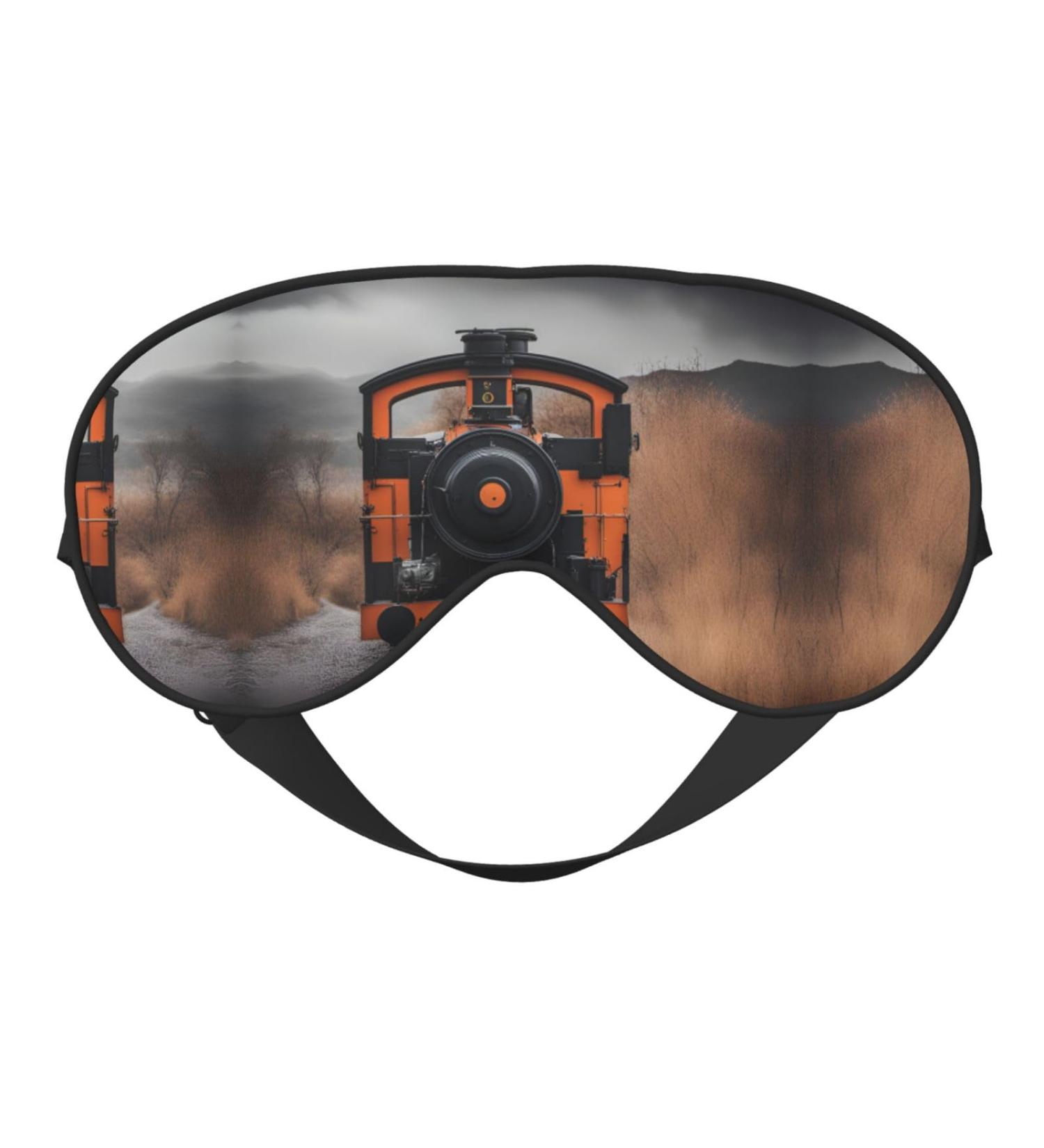 Locomotive Print Ultra-Soft Light-Blocking Eye Mask | Optimal Comfort & Restful Sleep | International Shipping Available - Buy Online on GoSupps.com