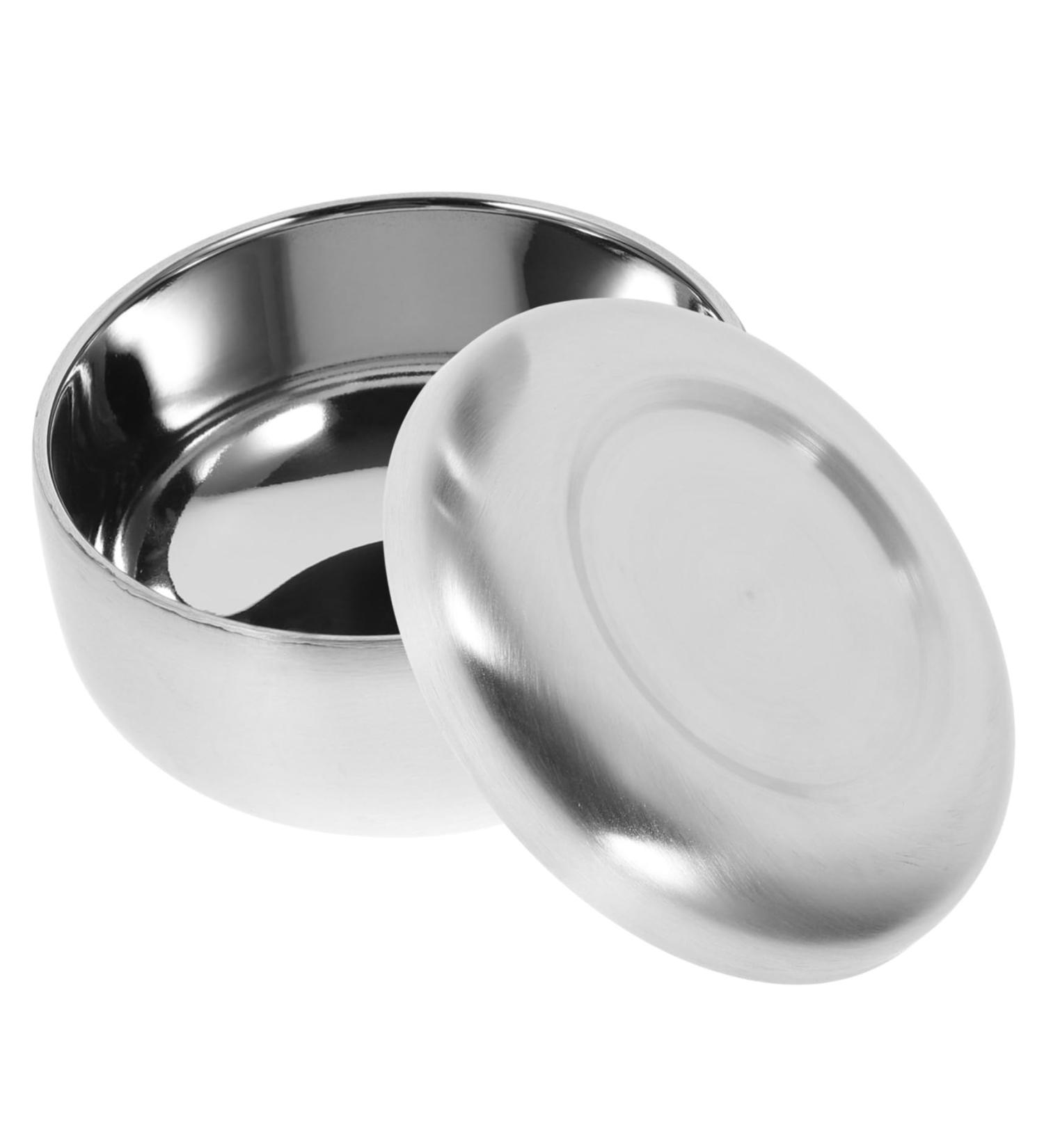 Rustproof Stainless Steel Shaving Bowl - Premium Shaving Soap Container for Men | Ideal for Beard Foam Brushes & Shave Care - Buy Online on GoSupps.com