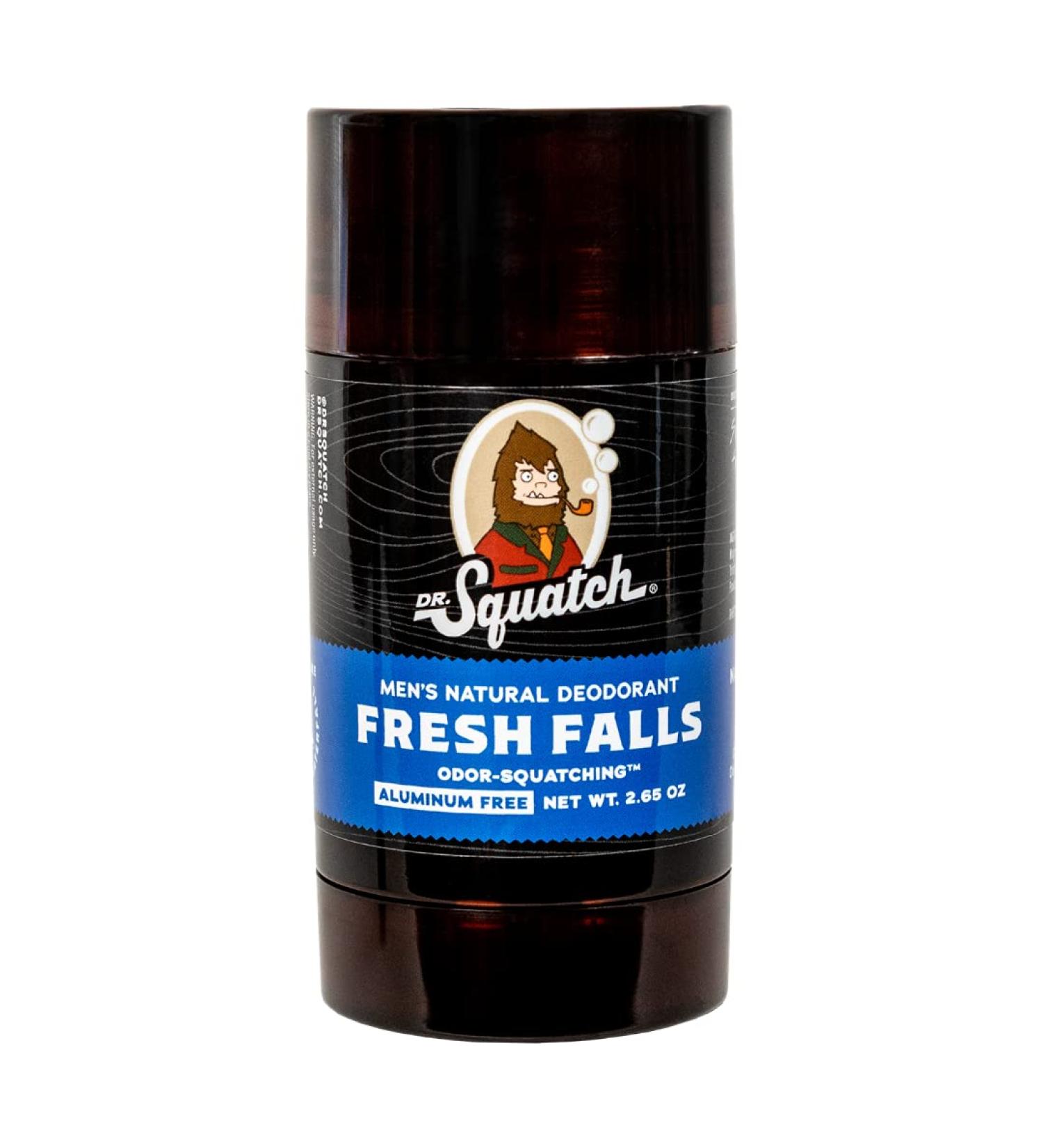 Dr. Squatch Natural Deodorant for Men Odor-Squatching Men's Deodorant Aluminum Free - Fresh Falls 2.65 oz (1 Pack) - Buy Online on GoSupps.com