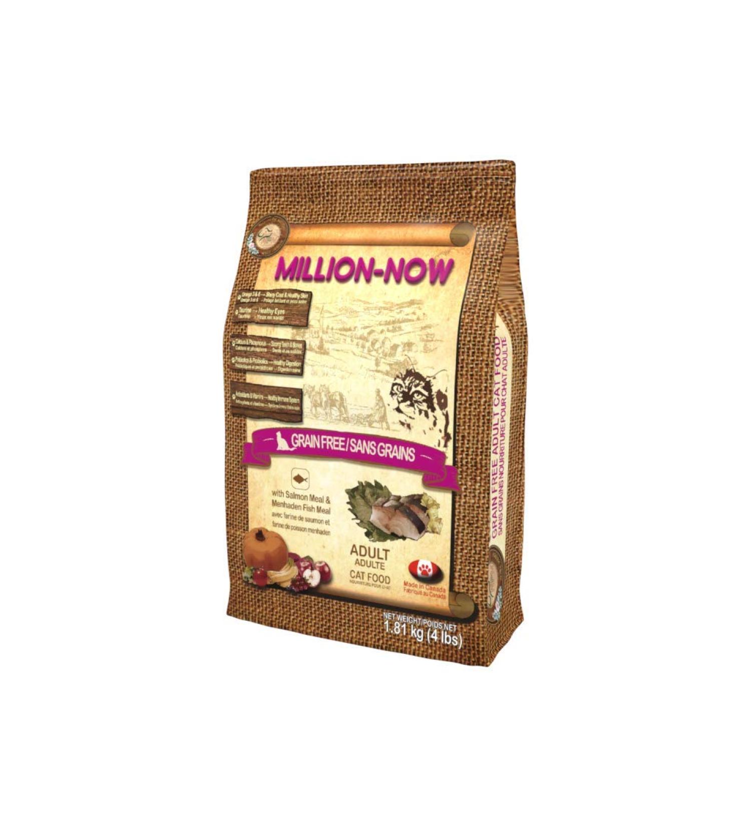 NPN Million-Now Dry Cat Food for Adult Cat with Salmon Meal & Menhaden Fish Meal - 1.81 kg (4 lb) - Buy Online on GoSupps.com