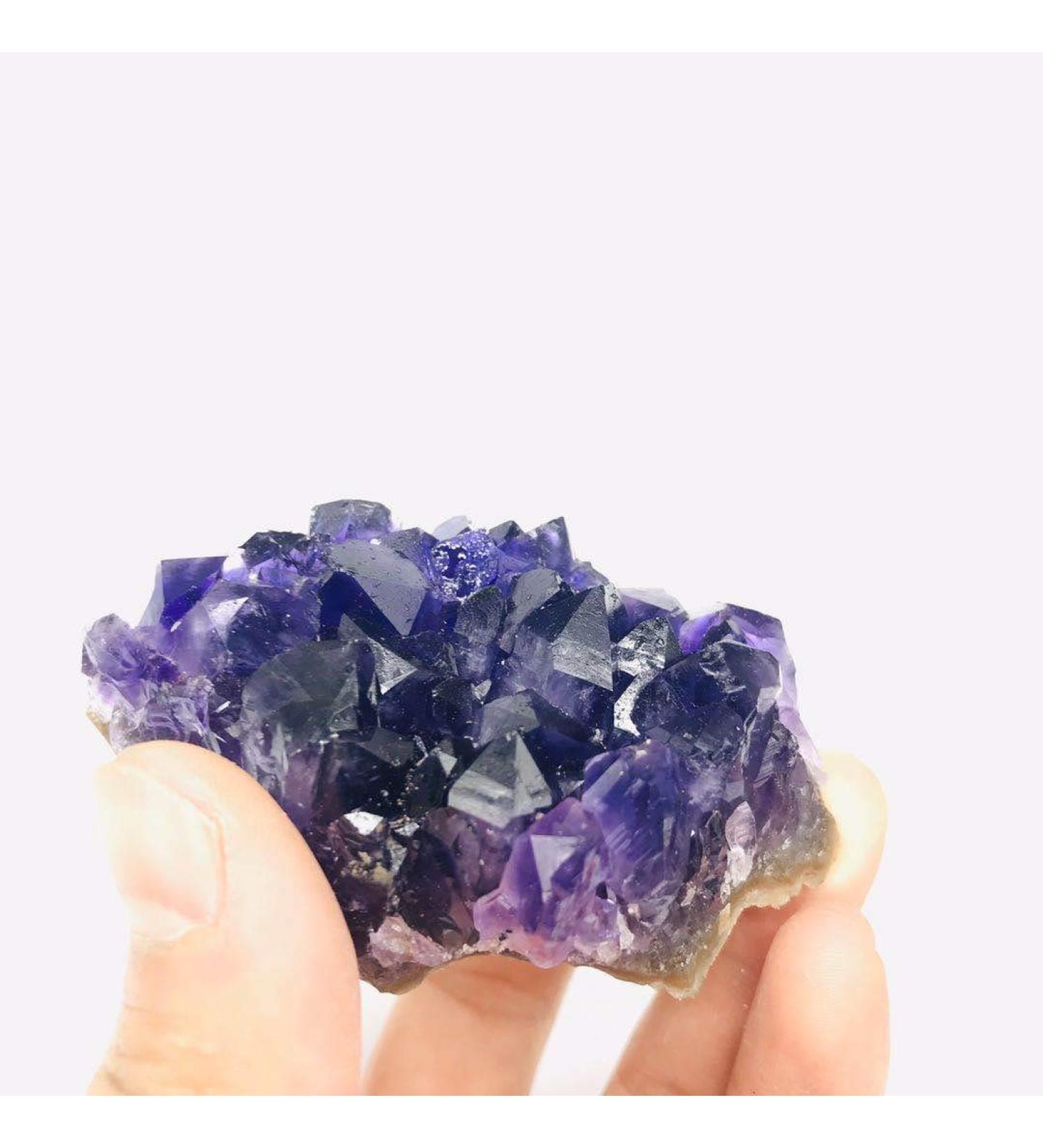 2pc 50g-90g raw Natural Dark Uruguayan Brazilian semi-Precious Stone Grape Amethyst Cluster for Sale - Buy Online on GoSupps.com