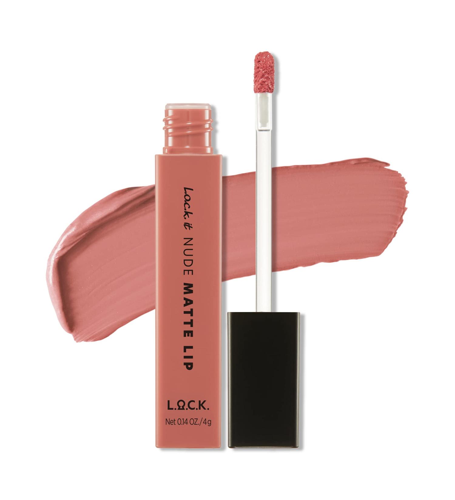L.O.C.K. Color Nude Matte Lipstick 01 Sweet Peach - Long-Lasting Korean Beauty Lip Tint | 0.14 oz Matte Liquid Lip Stain for International Shipping - Buy Online on GoSupps.com